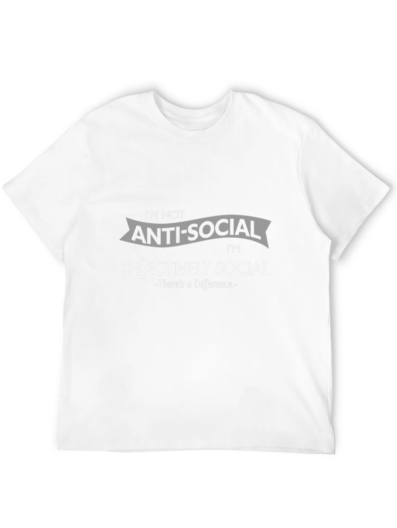 Black I'm Selectively Social Graphic Tee - Funny Introvert Shirt view 12