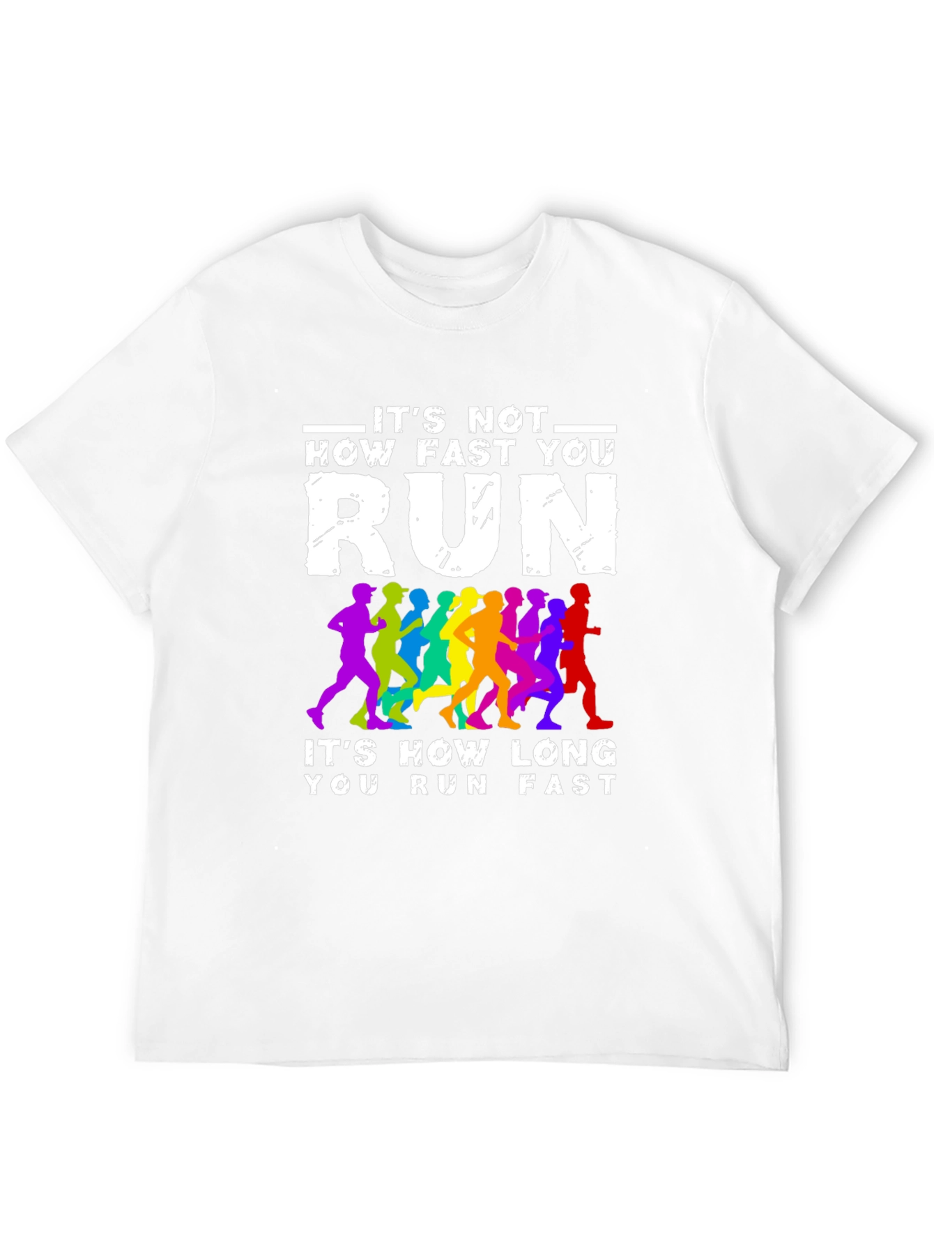 Black Running T-Shirt: It's Not How Fast You Run view 12