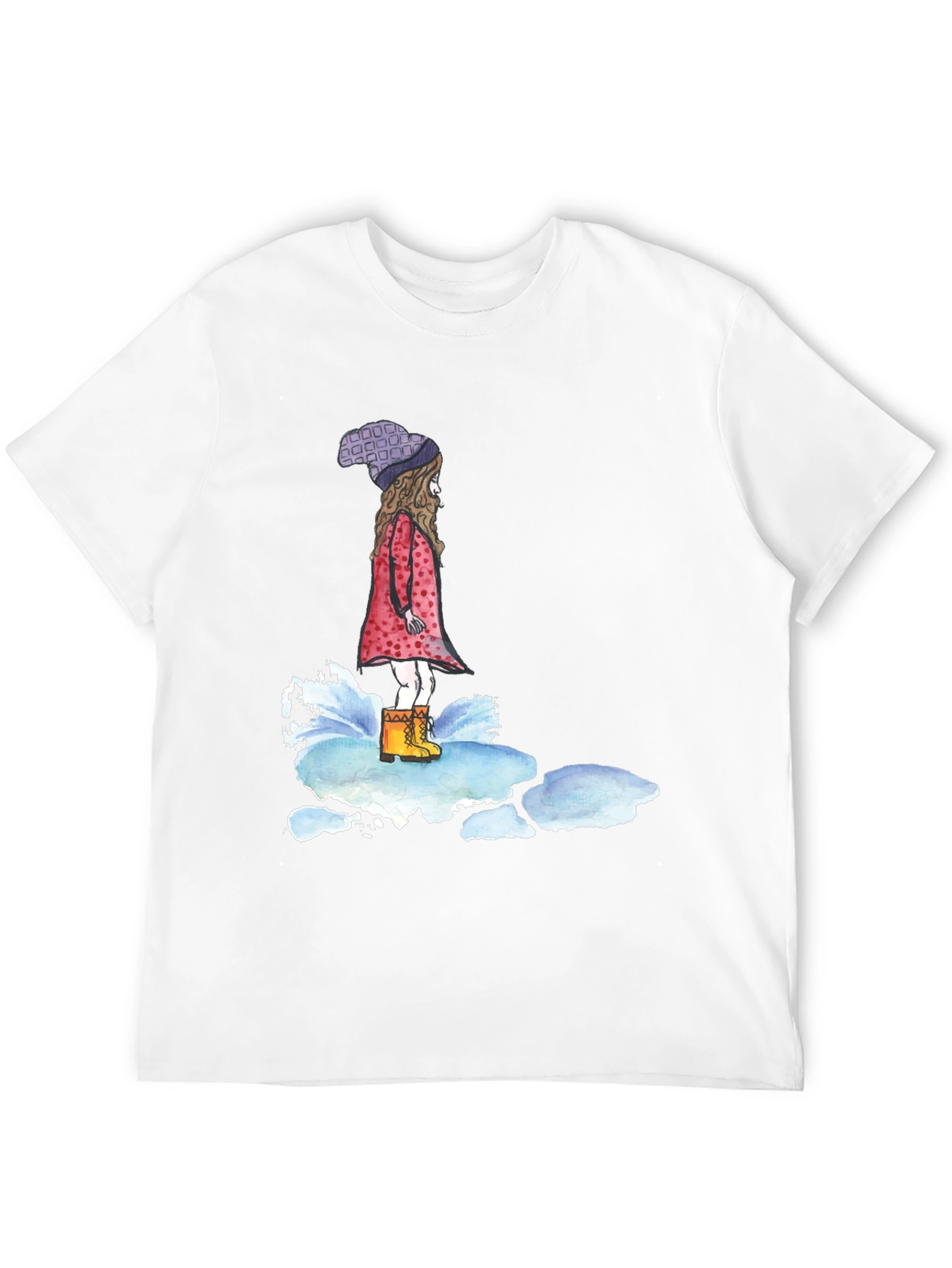 Black Whimsical Girl Black T-Shirt view 12