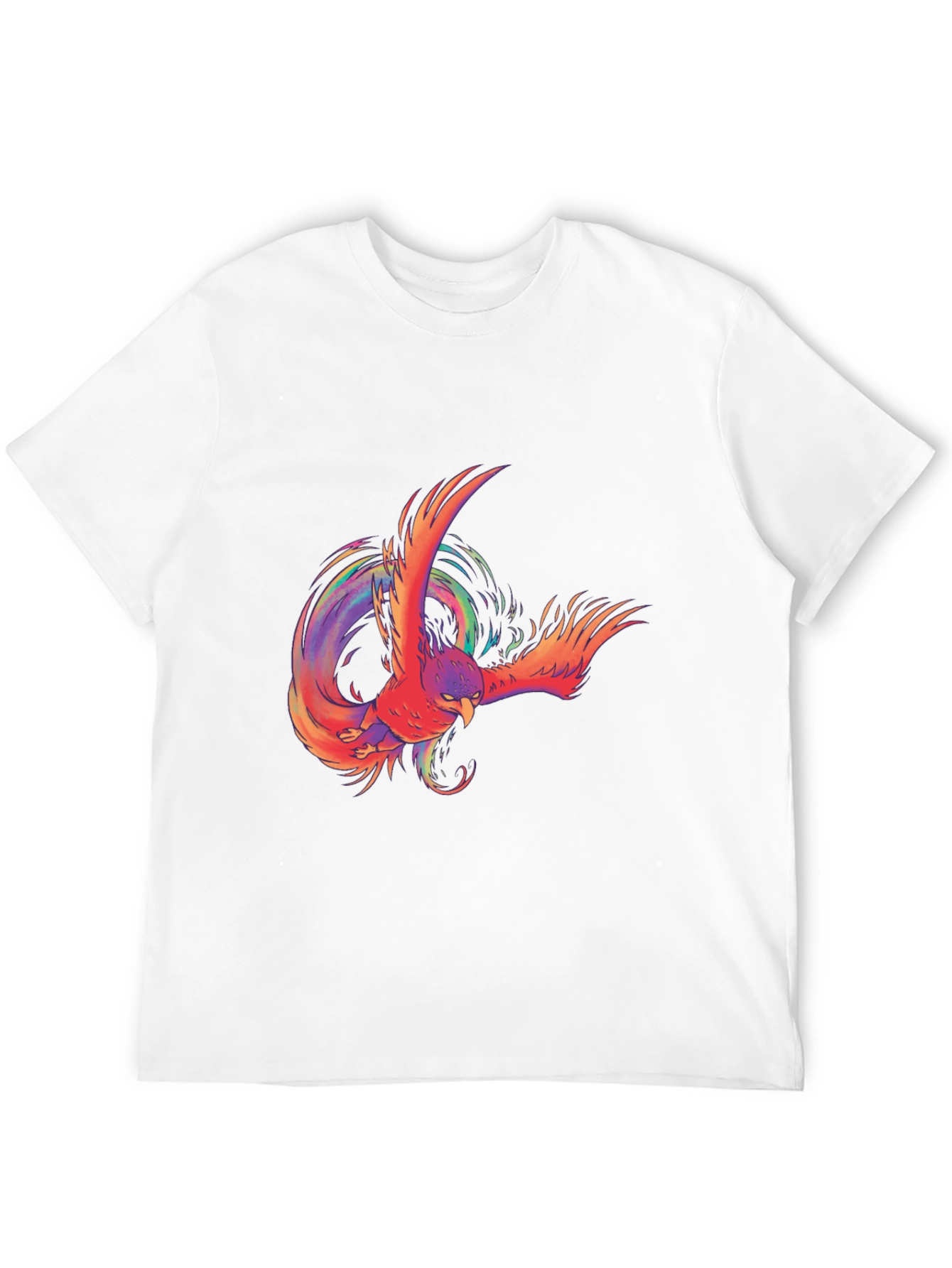 Black Phoenix Graphic Print Black T-Shirt view 12