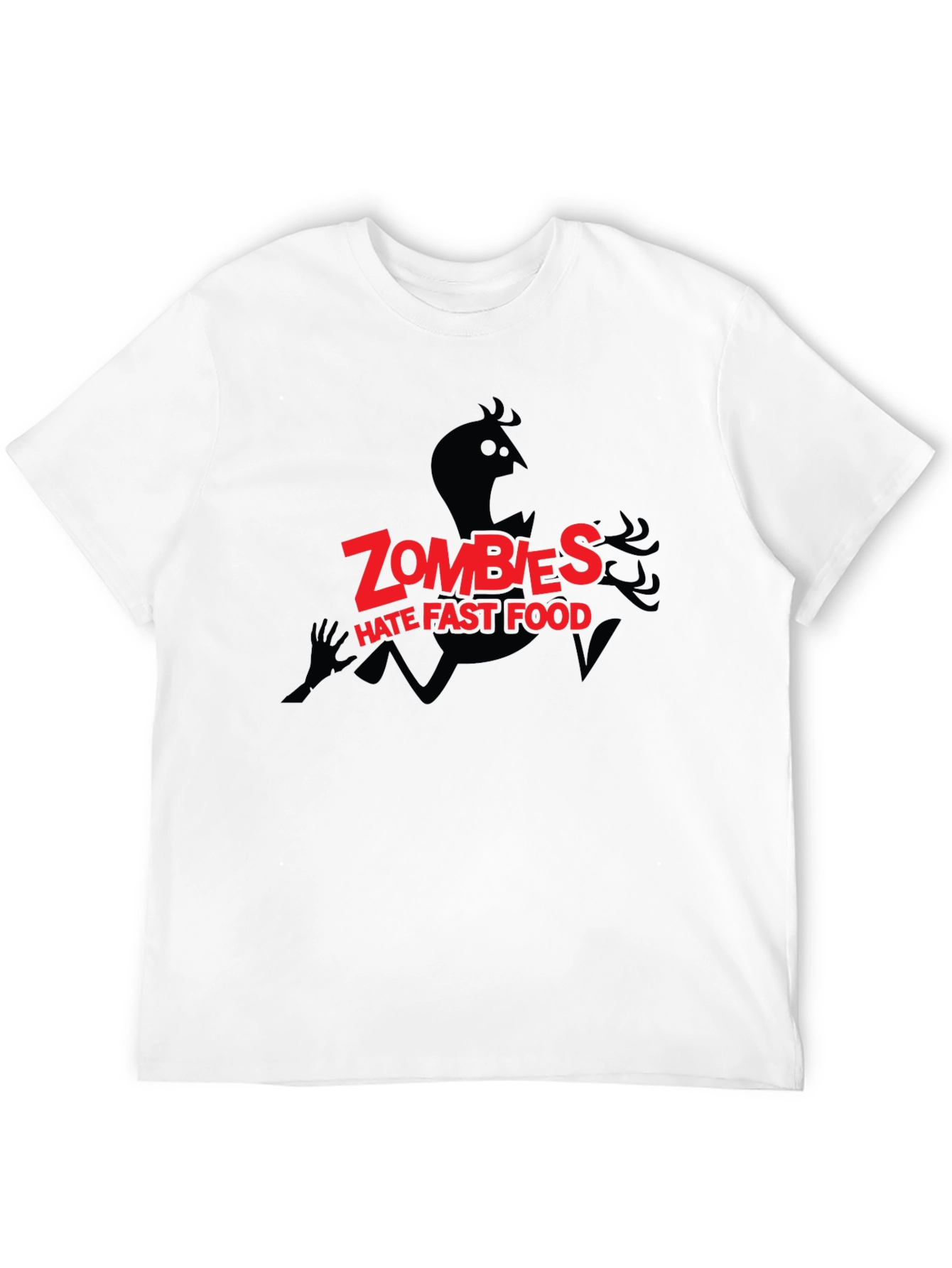 Black Zombies Hate Fast Food Graphic Tee view 12
