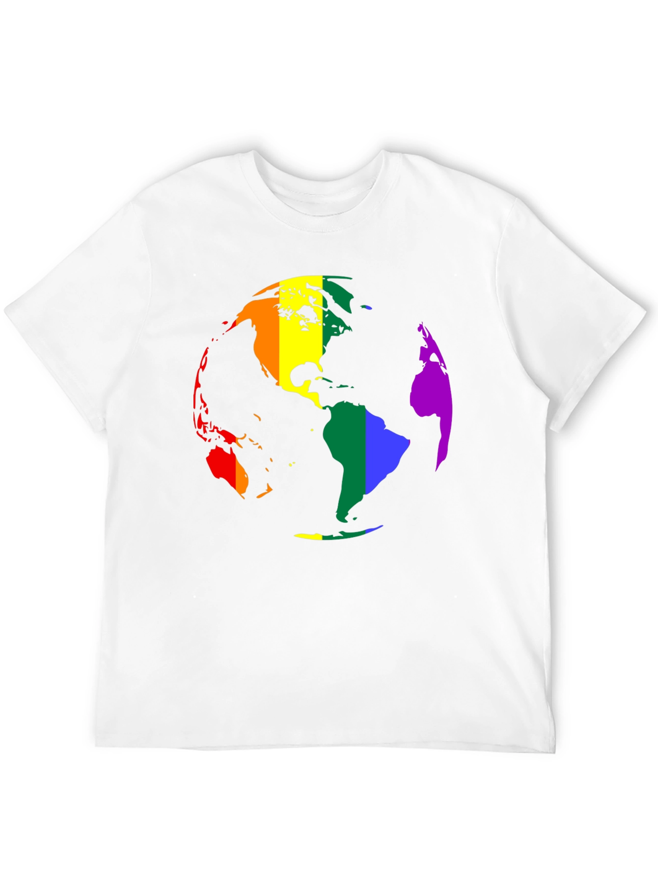 Black LGBTQ+ Pride Earth Graphic T-Shirt view 12