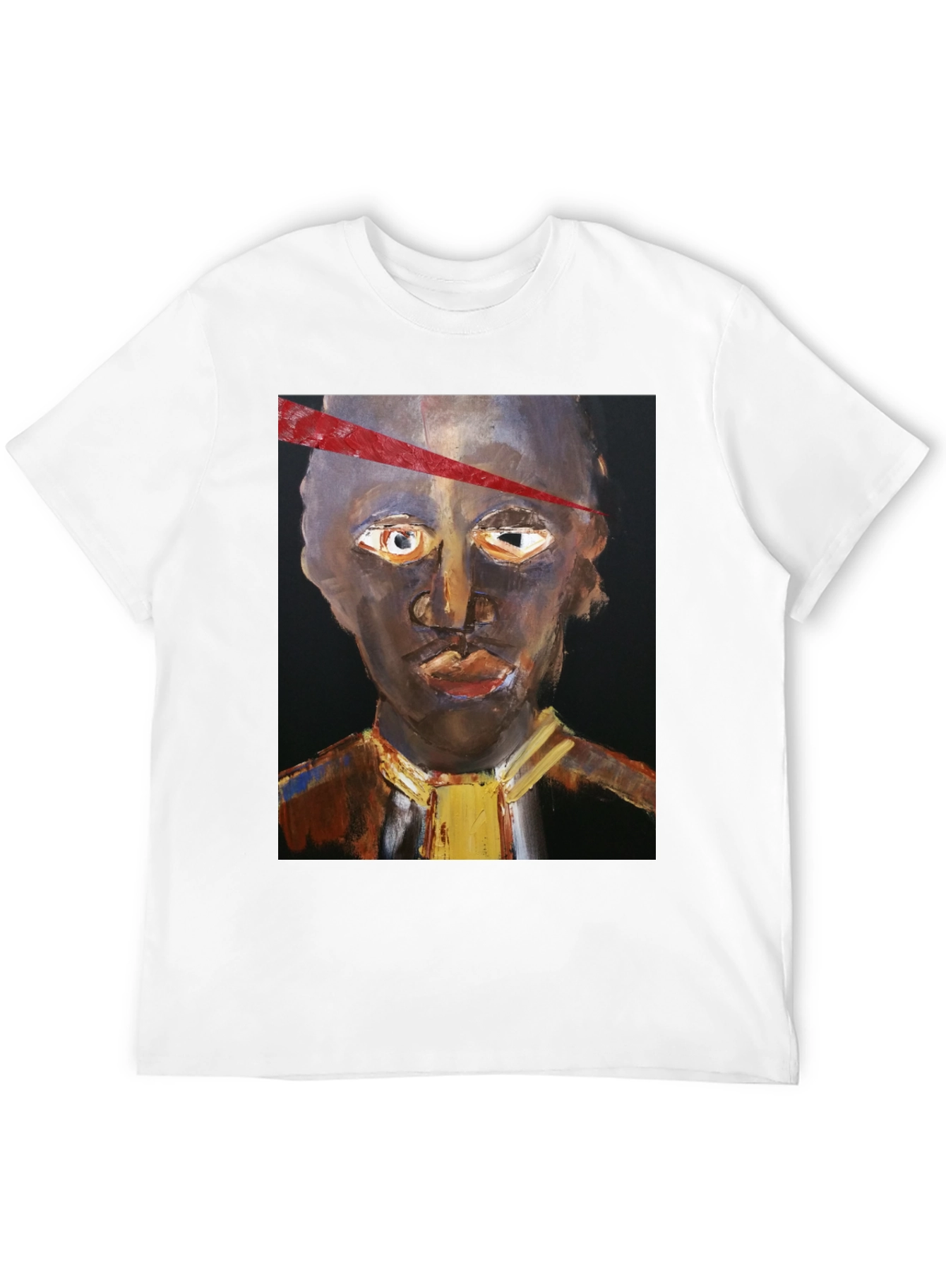 Black Abstract Face Graphic Tee view 12