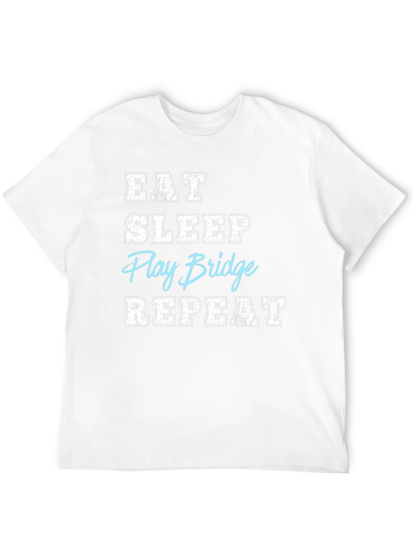 Black Eat Sleep Play Bridge Repeat T-Shirt view 12