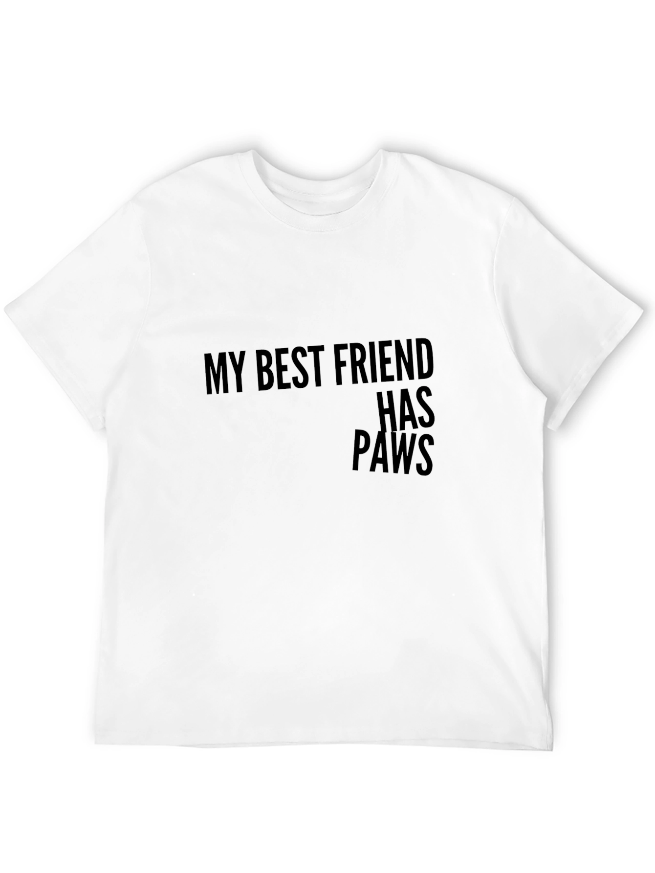 Black My Best Friend Has Paws T-Shirt - Unisex view 12