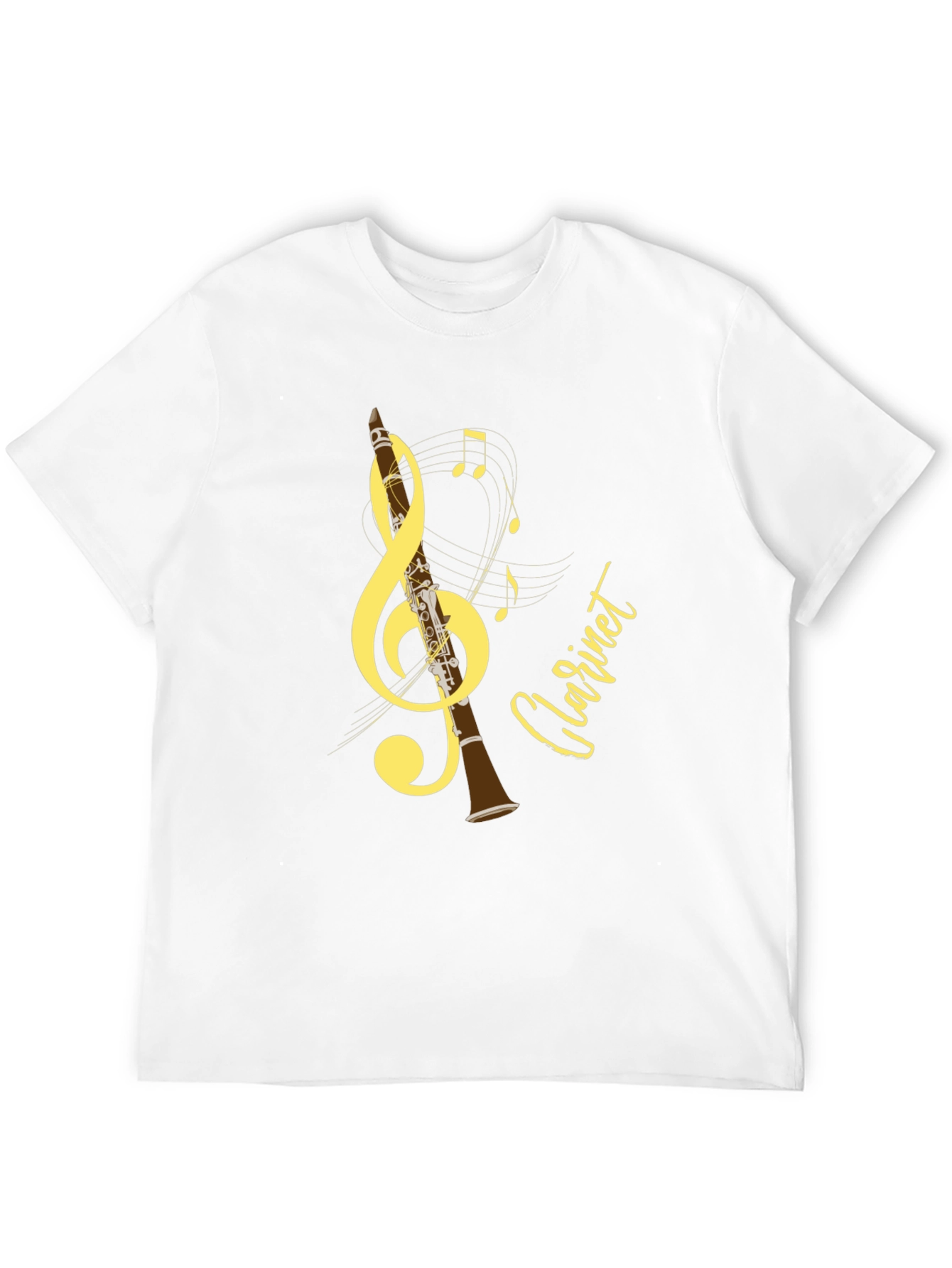 Black Musical Clarinet T-Shirt - Black view 12