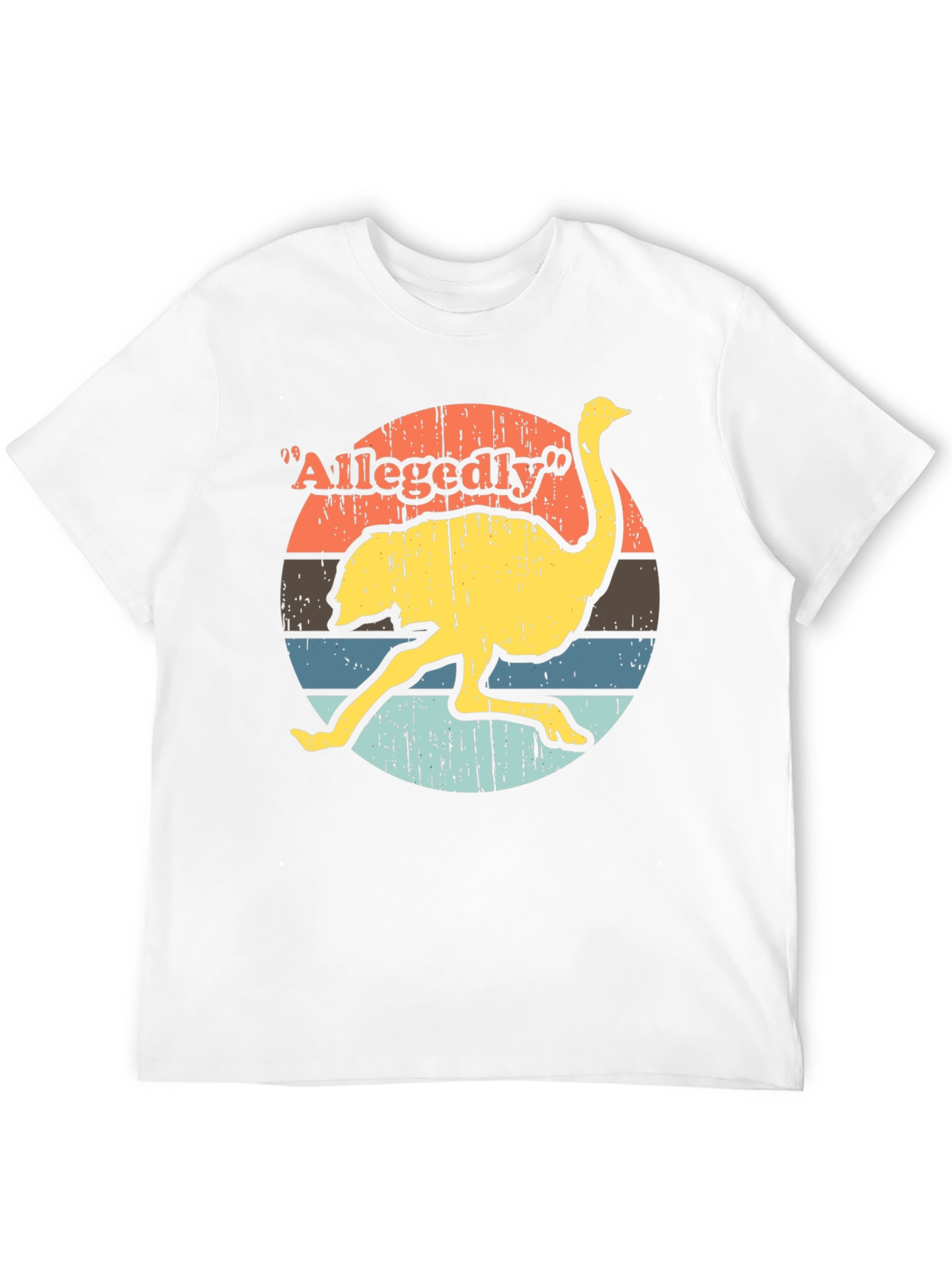 Black Allegedly Ostrich T-Shirt - Retro Style view 12