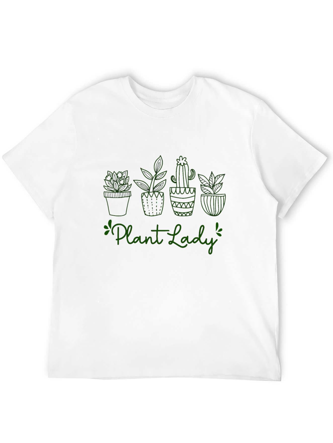 Plant Lady Graphic Tee - Black Cotton T-Shirt - 12