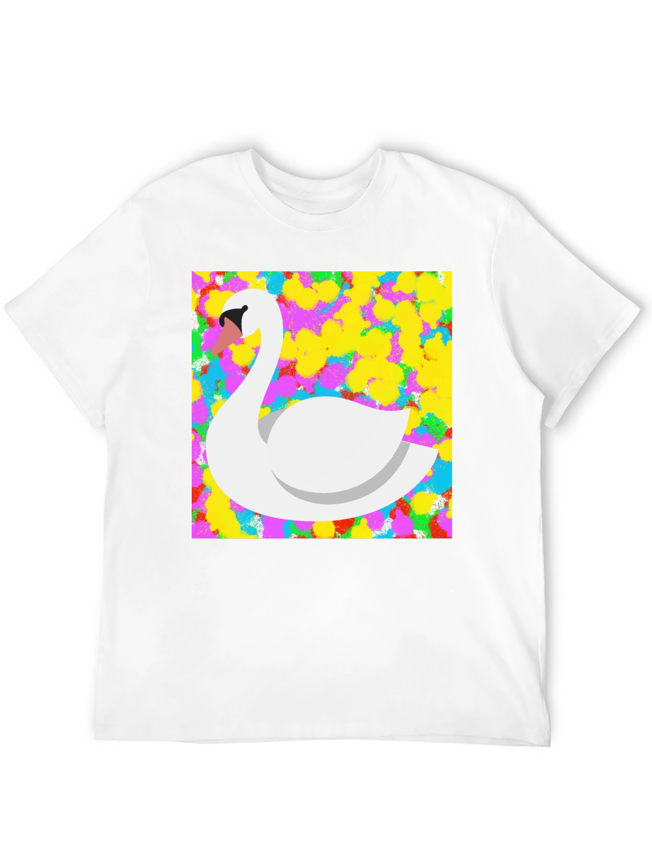 Black Swan Art Graphic Tee - Stylish Unisex Black T-Shirt view 12