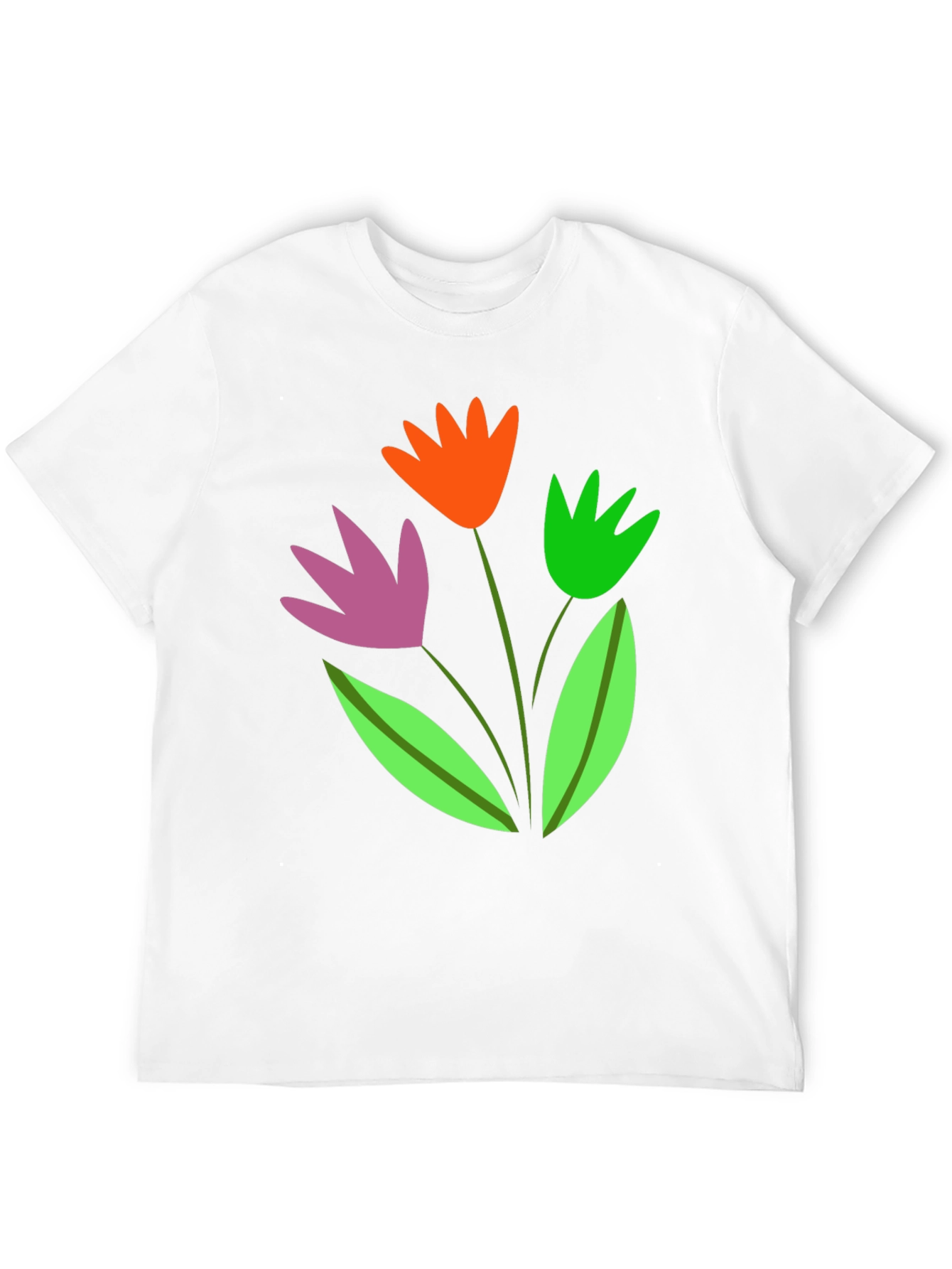 Black Floral Graphic Tee - Trendy Cotton Blend Shirt view 12