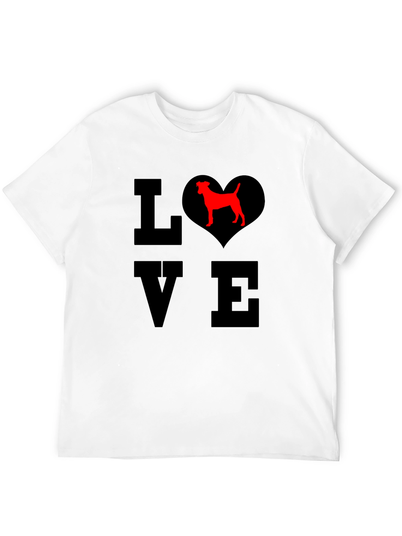 Black Love Dog T-Shirt - Heart Pet Graphic Tee view 12