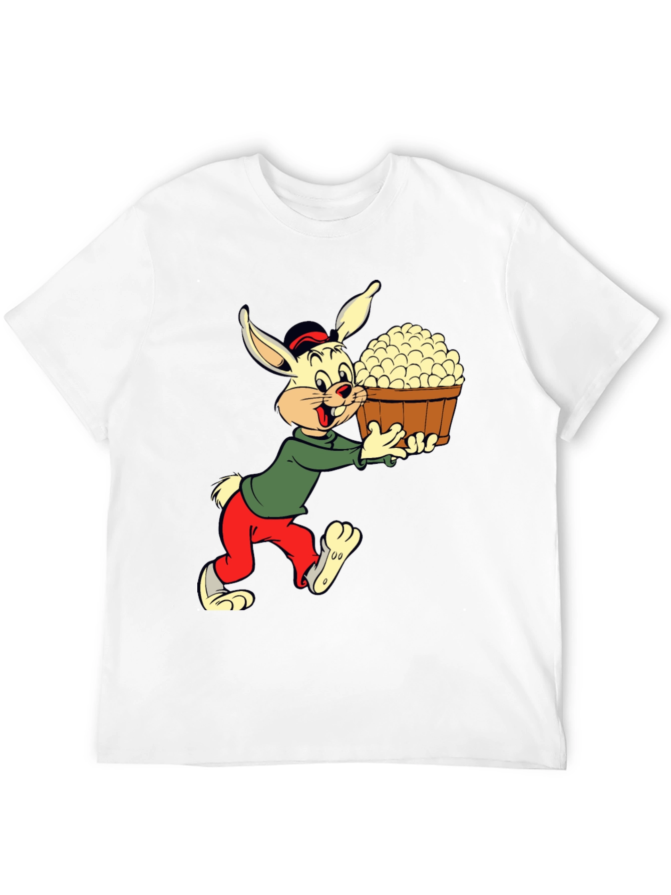 Black Cartoon Rabbit T-Shirt view 12