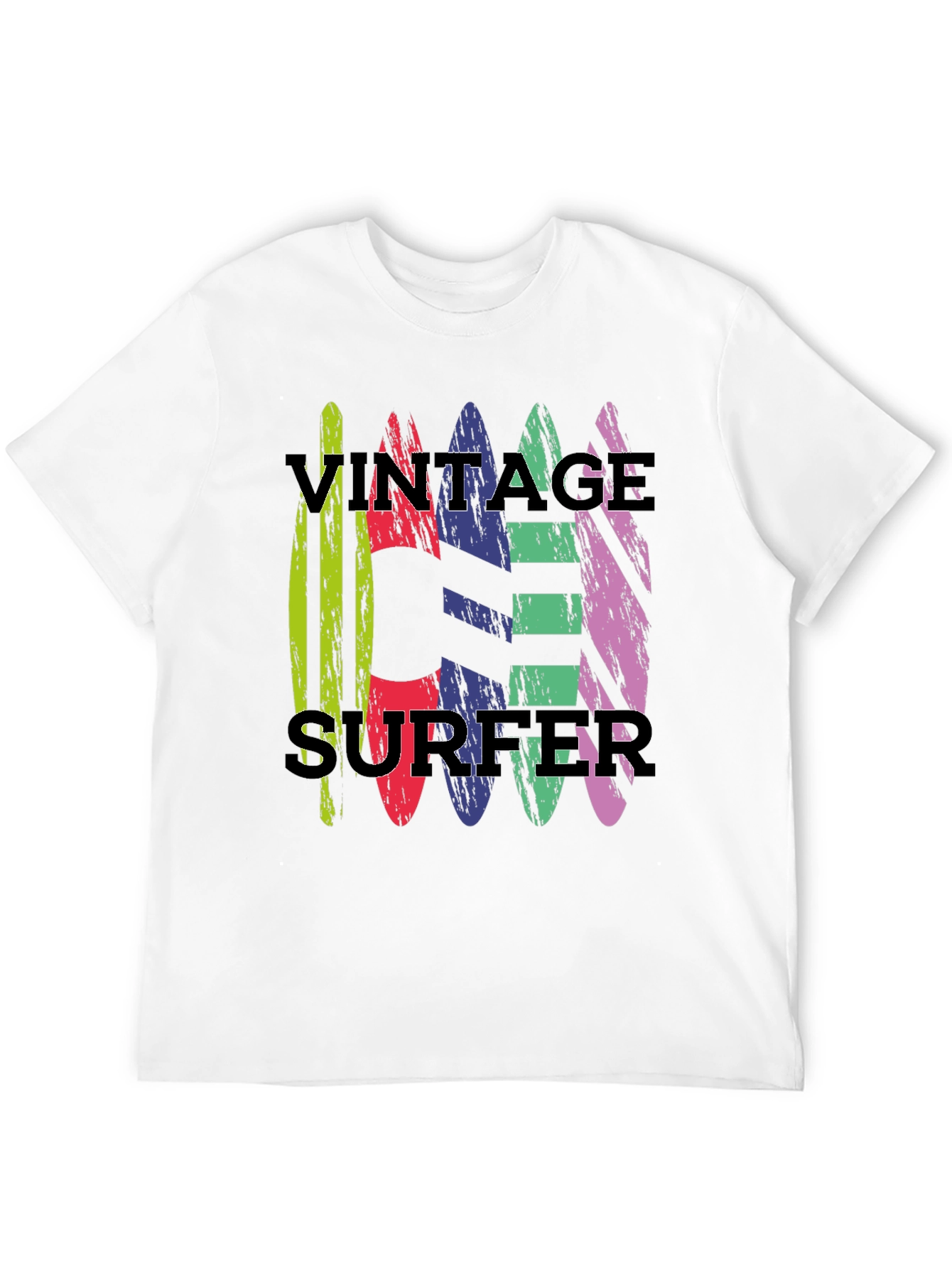 Black Vintage Surfer T-Shirt - Retro Surfboard Design view 12