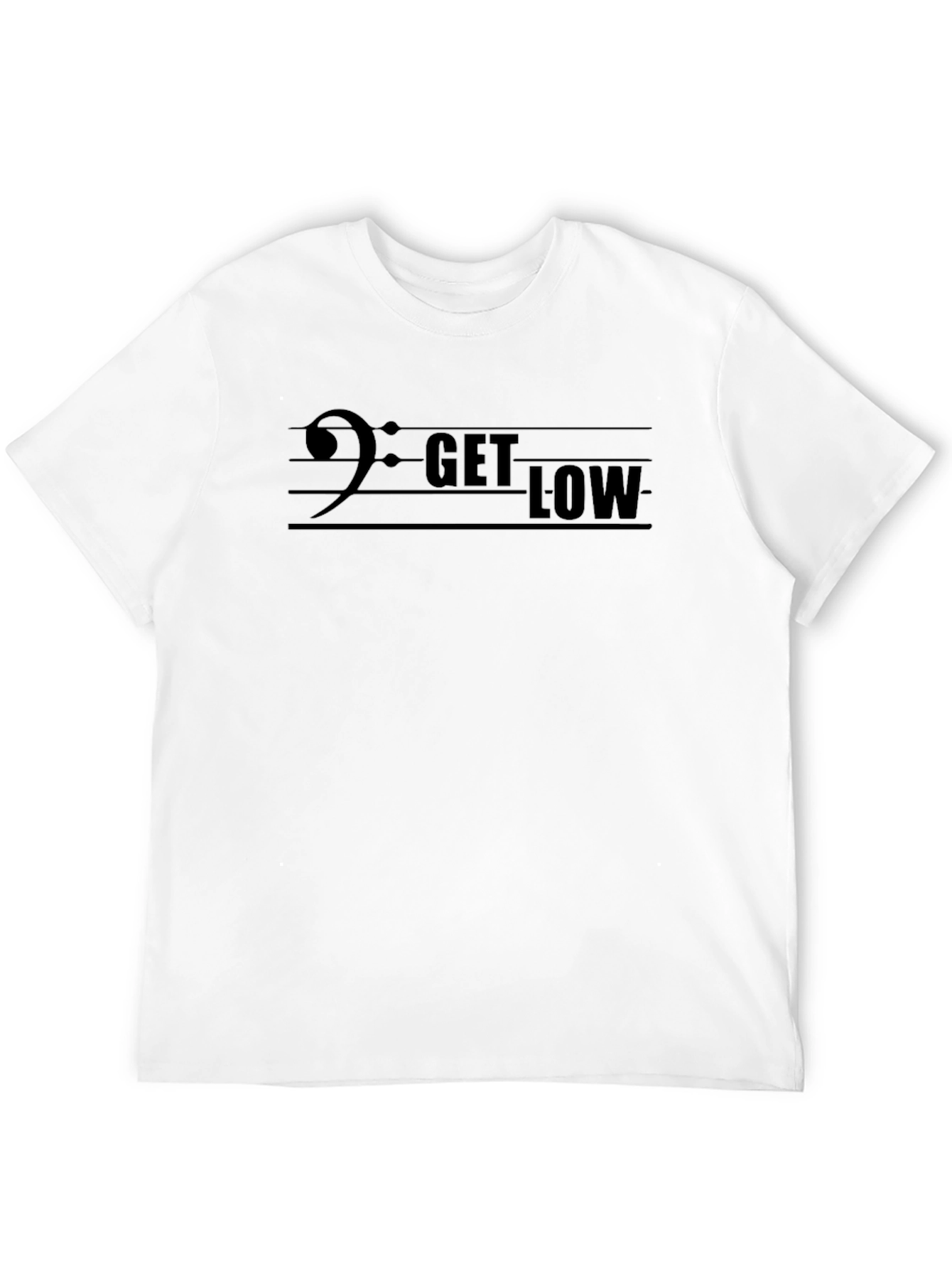 Black Get Low Bass Clef T-Shirt - Music Lover Tee view 12