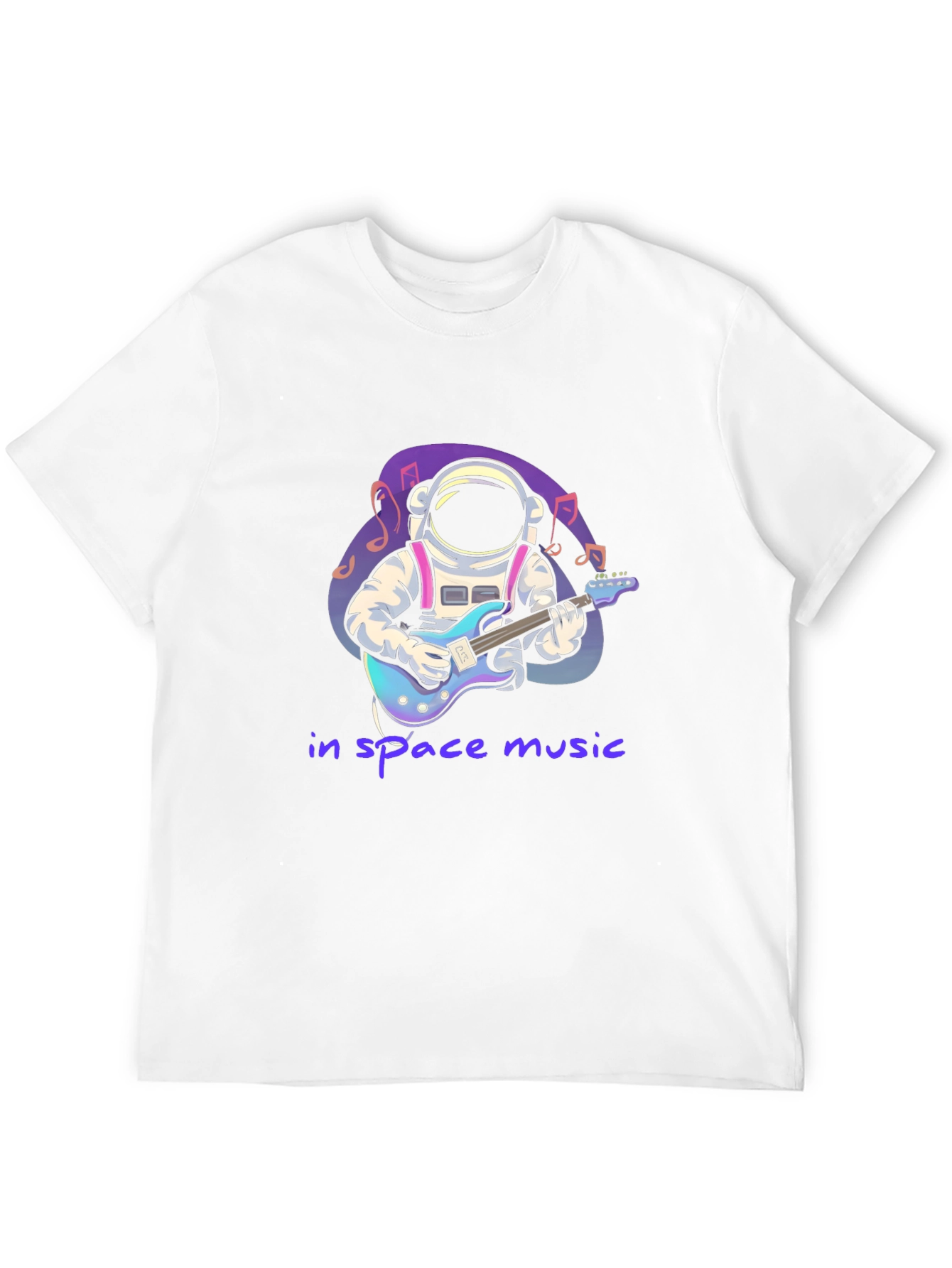 Black Astronaut Guitarist T-Shirt - Space Music Tee view 12
