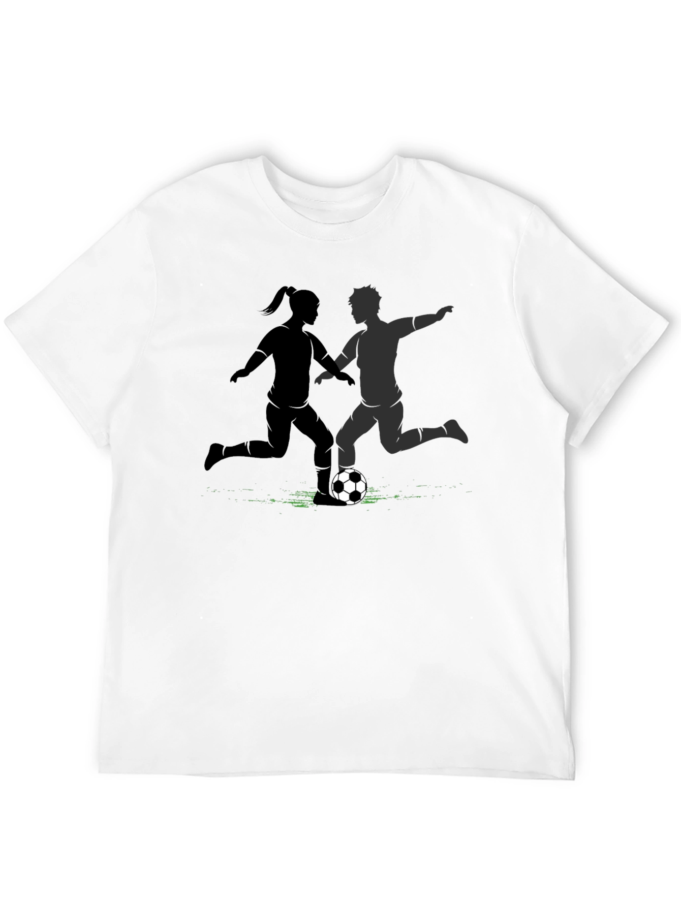 Black Soccer Player Graphic Tee - Unisex Black T-Shirt view 12