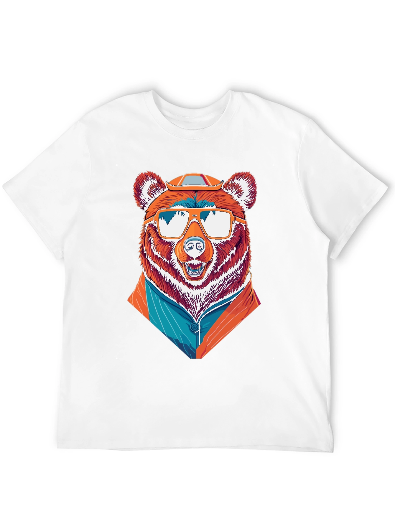 Black Cool Bear T-Shirt - Unique Graphic Tee view 12