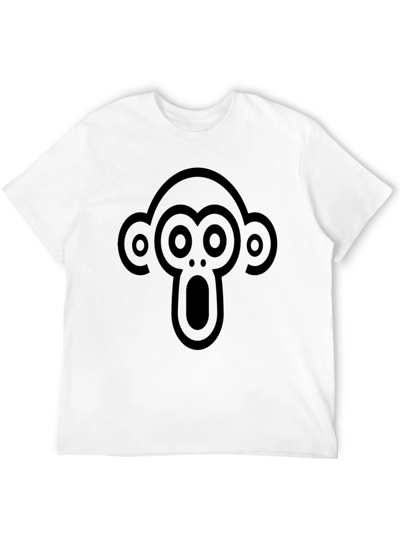 Black Black T-Shirt with Monkey Face Graphic view 12