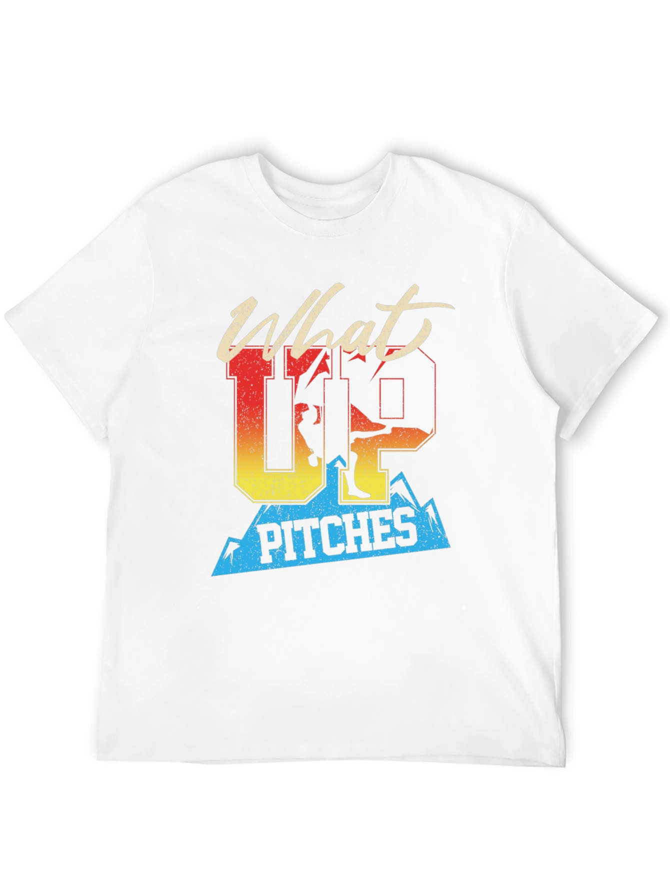 Black What Up Pitches T-Shirt | Skiing Graphic Tee view 12