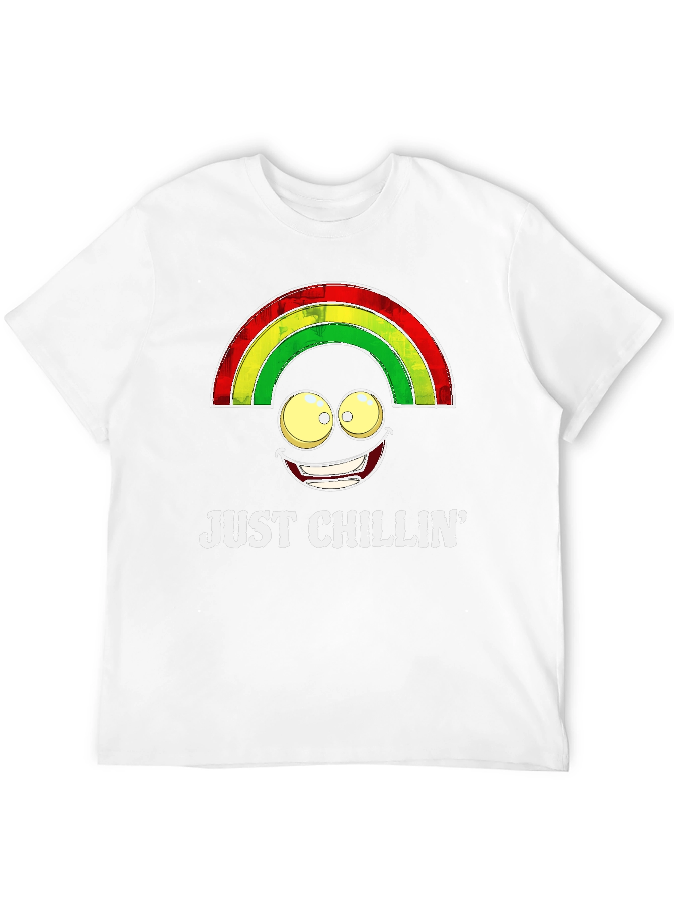 Black Just Chillin' Rainbow Smile T-Shirt view 12