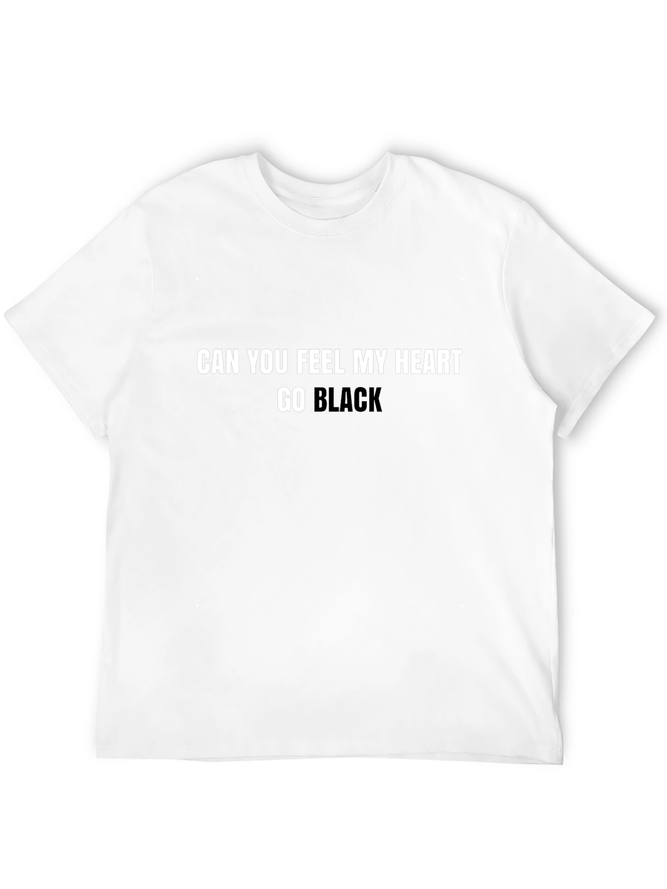 Black Can You Feel My Heart Go Black Tee view 12