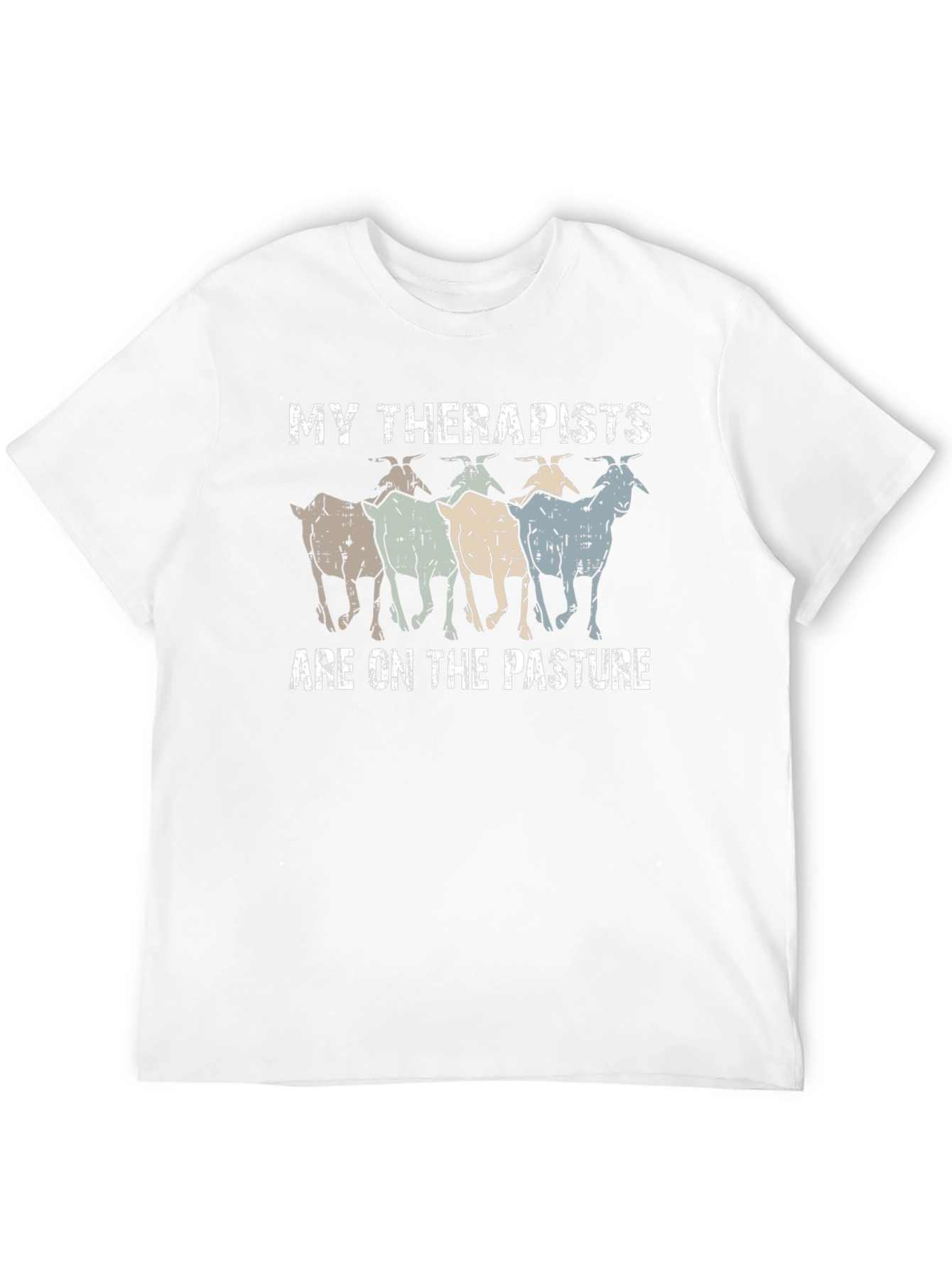 Black My Therapists Are On The Pasture T-Shirt view 12