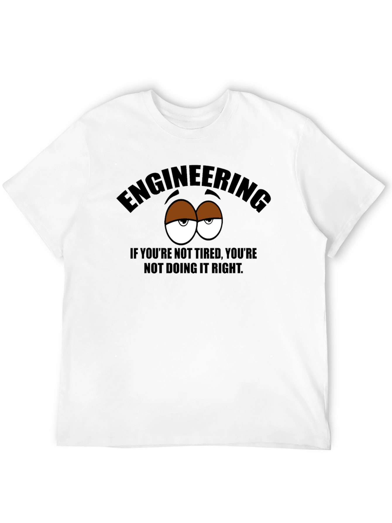 Black Engineering Tired Eyes Graphic T-Shirt view 12
