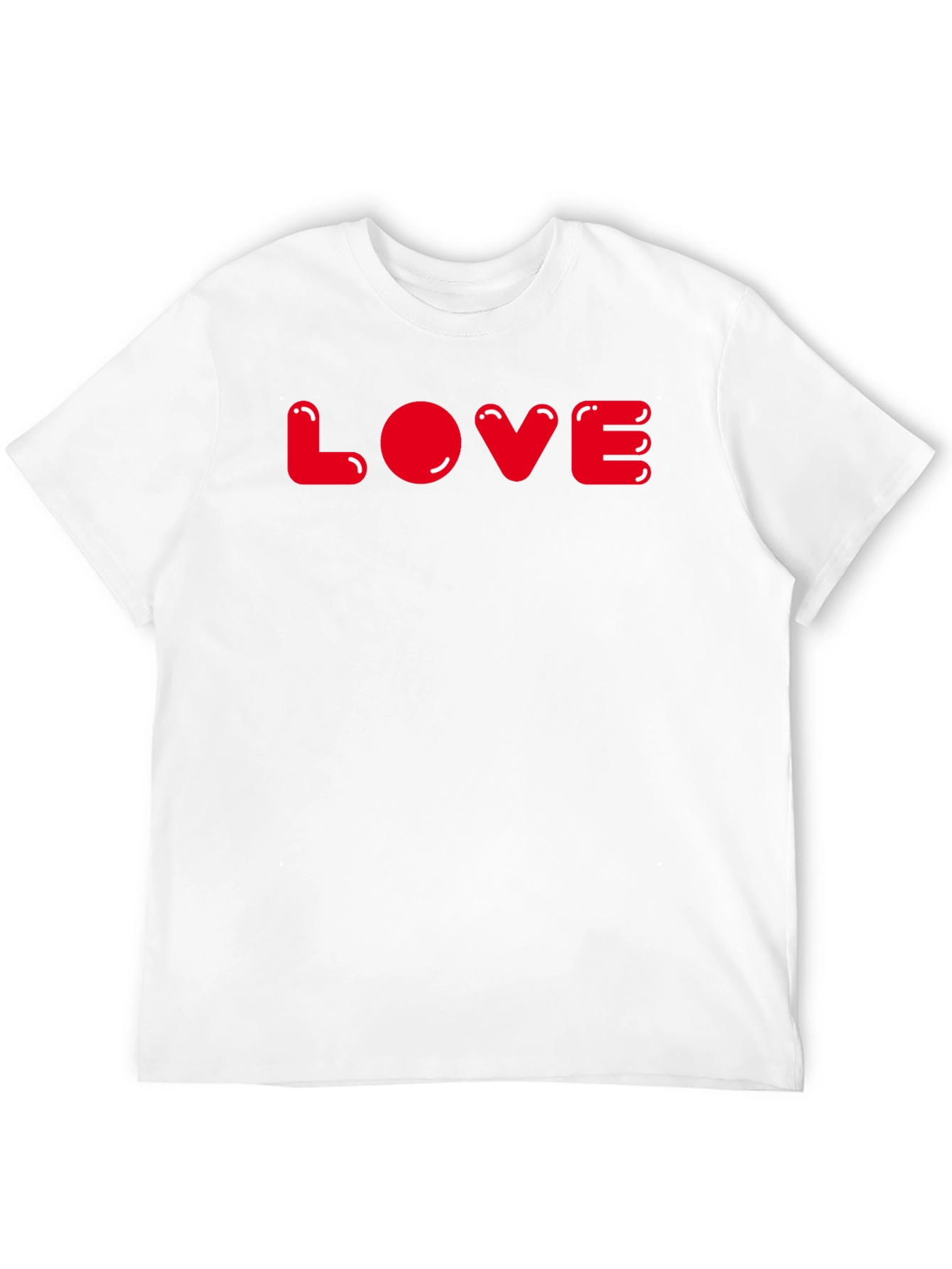 Black Red LOVE Graphic Black T-Shirt view 12