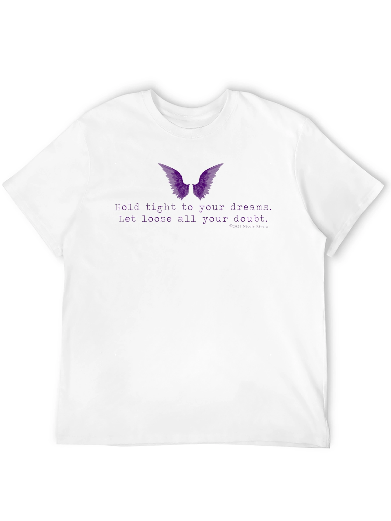 Black Dream Wings T-Shirt - Hold Tight to Your Dreams view 12