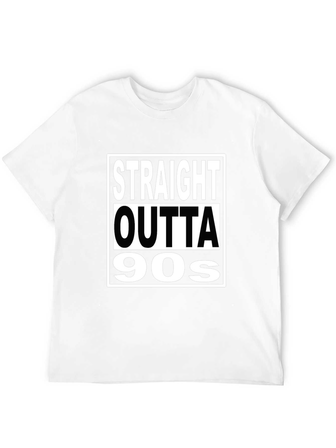 Black Straight Outta 90s Black Graphic Tee view 12