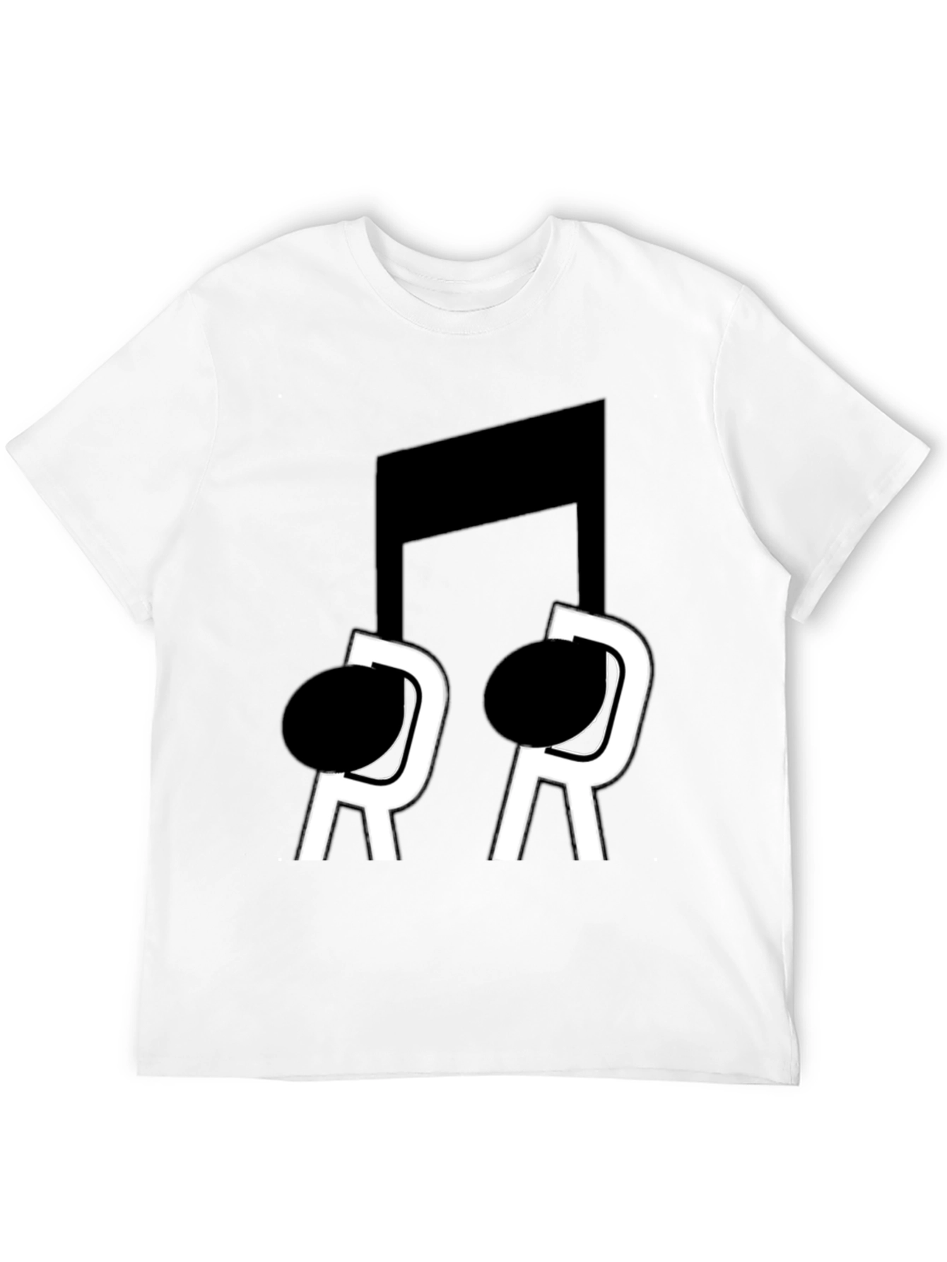 Black Musical Note T-Shirt - Black Cotton Blend view 12