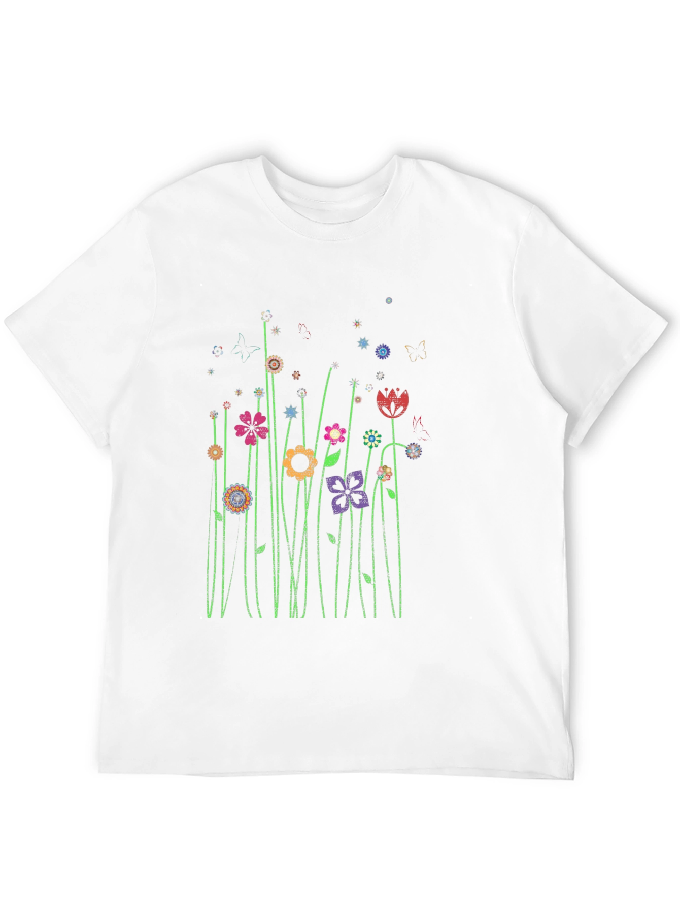 Black Floral Graphic Black T-Shirt view 12