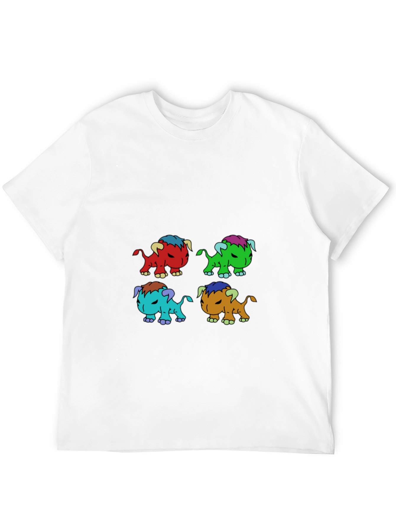 Black Monster Bull T-Shirt - Unique Cartoon Graphic Tee view 12