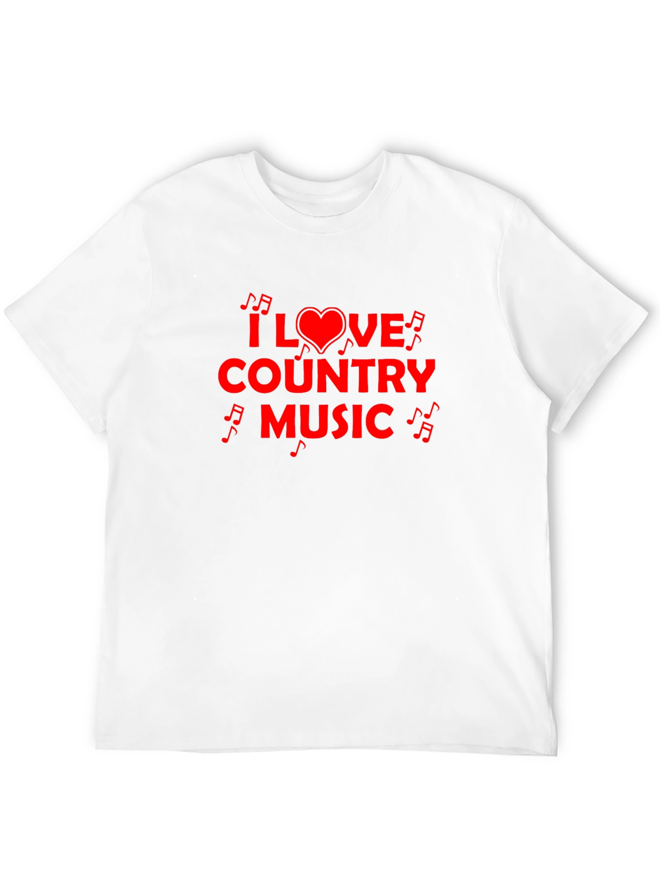 Black I Love Country Music T-Shirt view 12