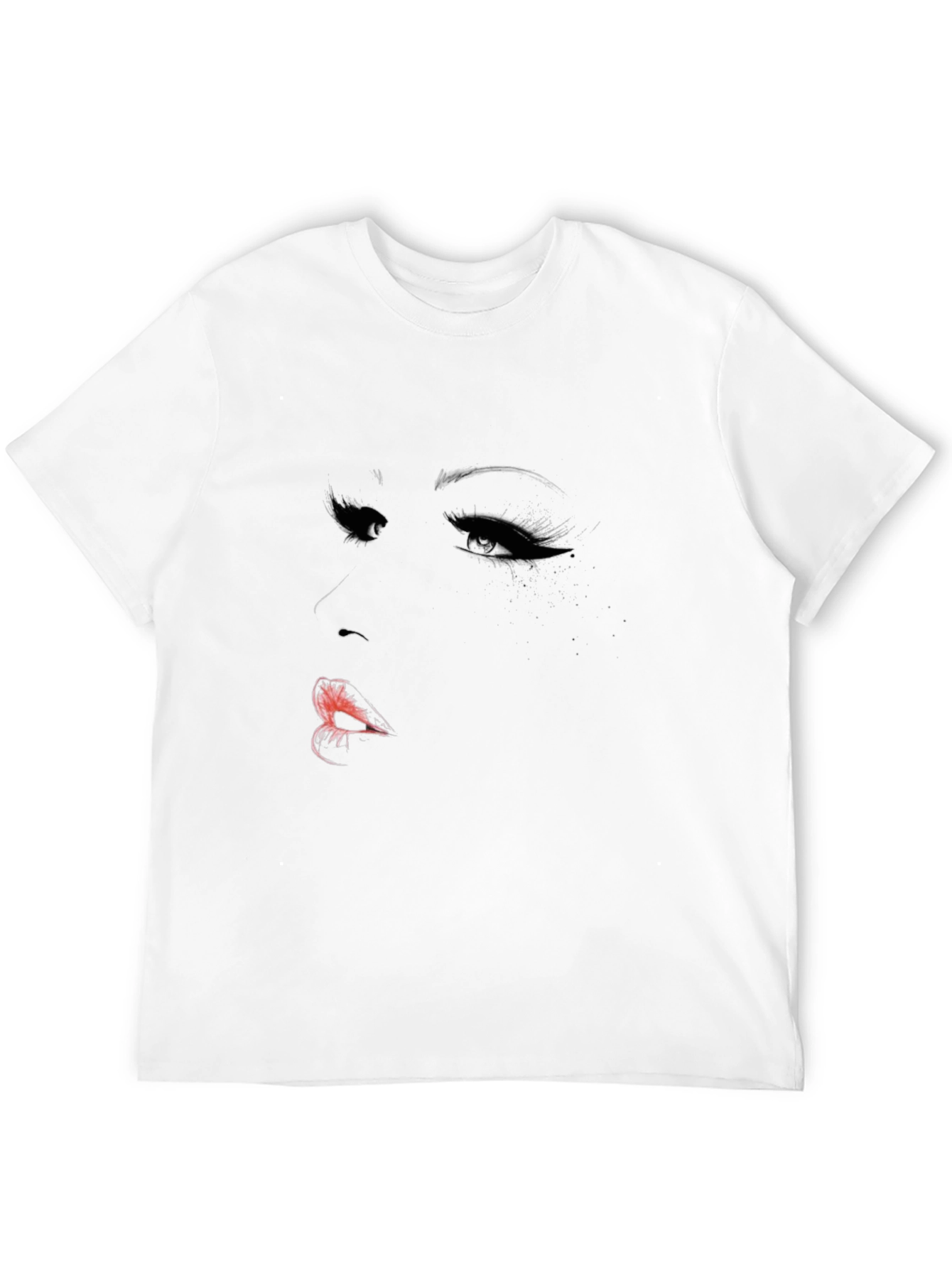 Black Woman's Face Graphic Black T-Shirt view 12