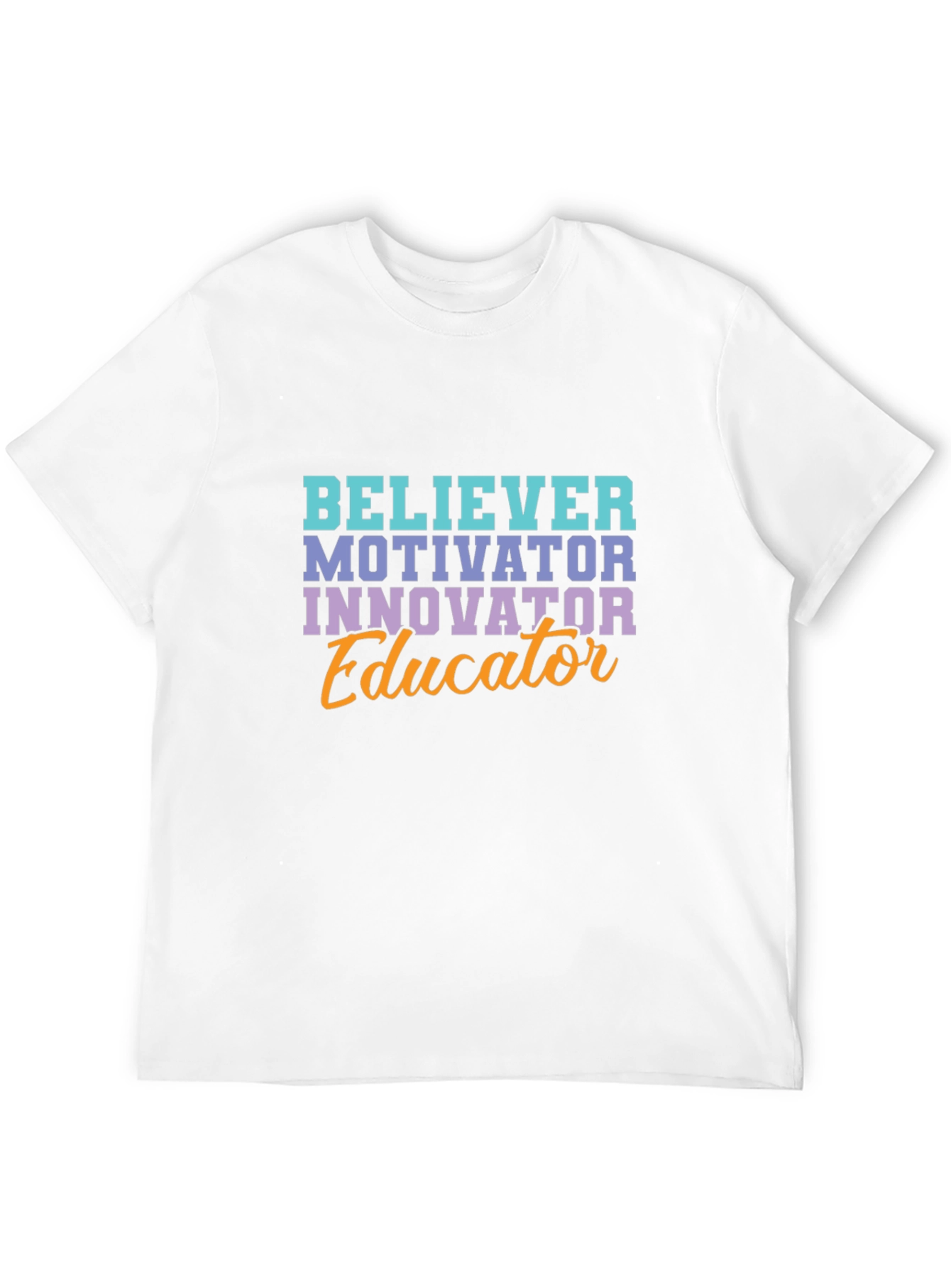Black Believer Motivator Educator T-Shirt view 12