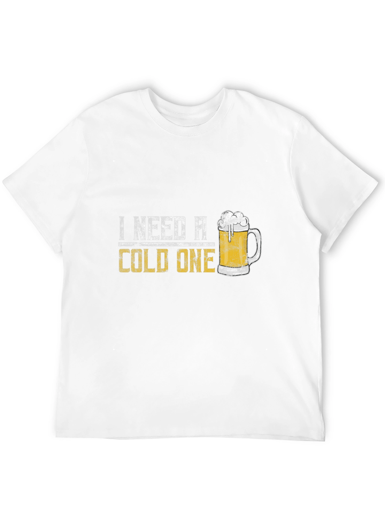 Black I Need A Cold One Graphic Tee - Beer Lover T-Shirt view 12