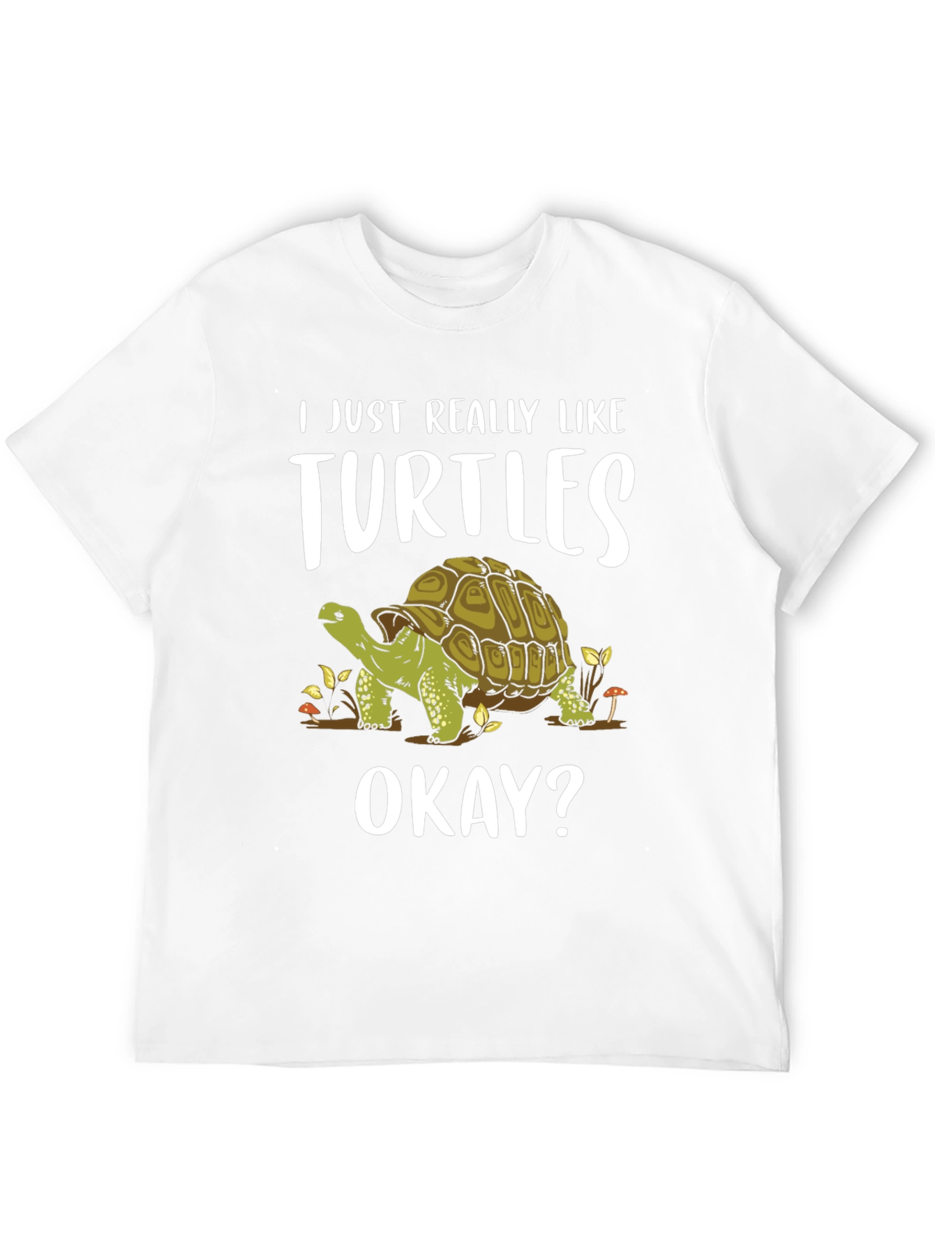 Black Turtle Lover Tee - I Just Really Like Turtles Okay? T-Shirt view 12