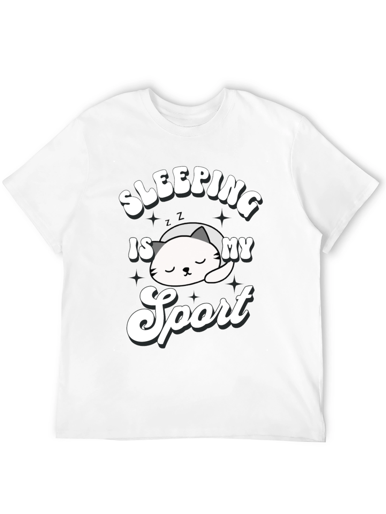 Black Sleeping is My Sport Black Graphic T-Shirt view 12