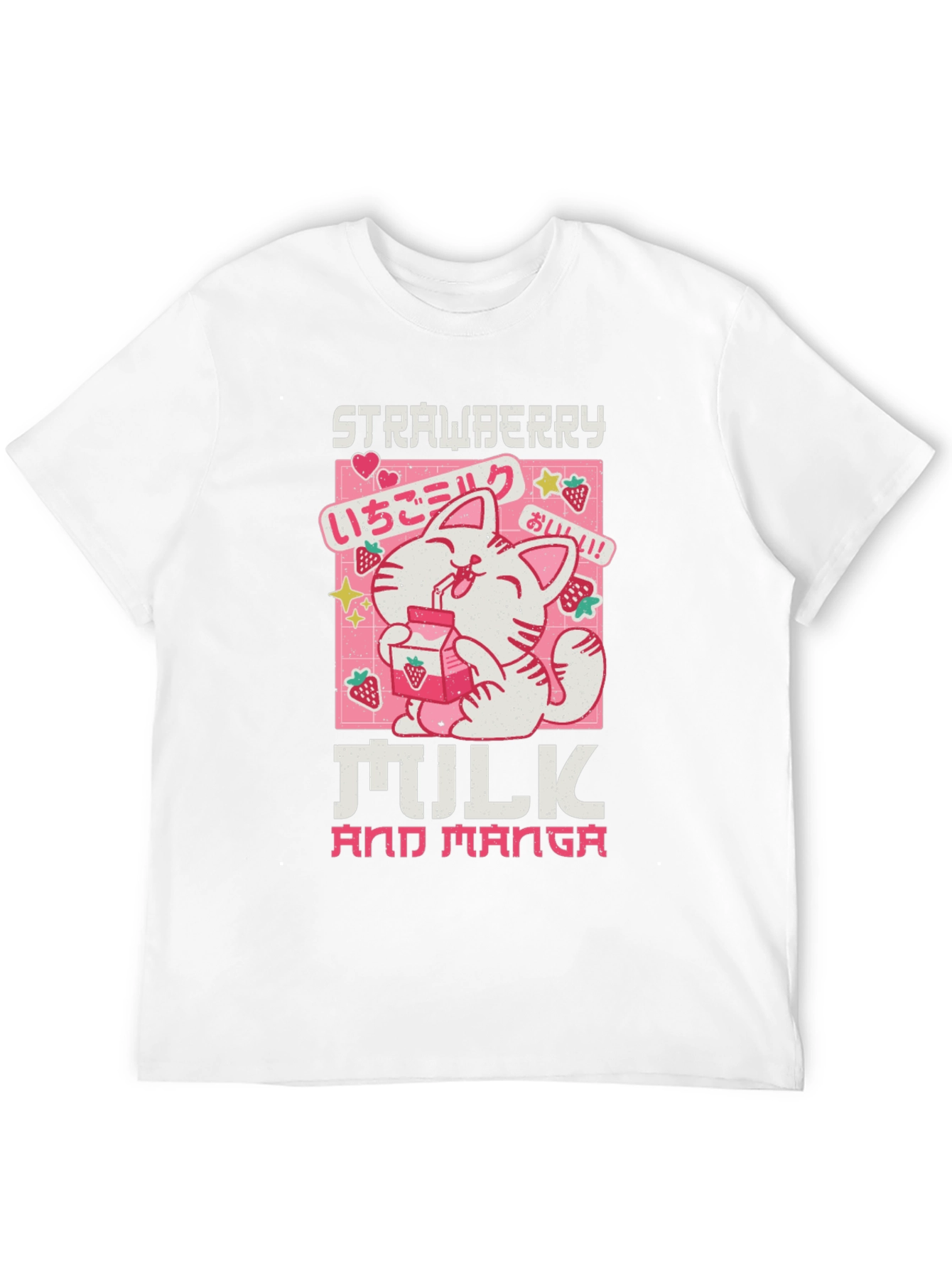 Black Strawberry Milk and Manga Graphic Tee view 12
