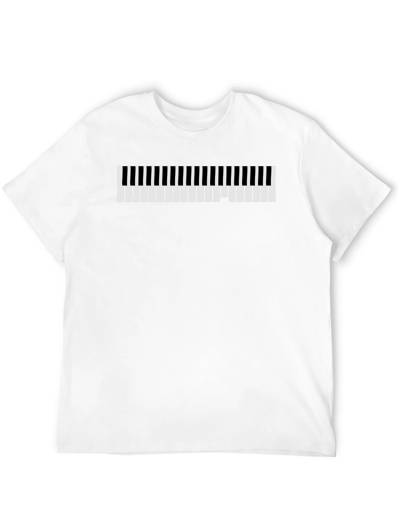 Black Musical Keys Tee - Stylish Piano Design T-Shirt view 12