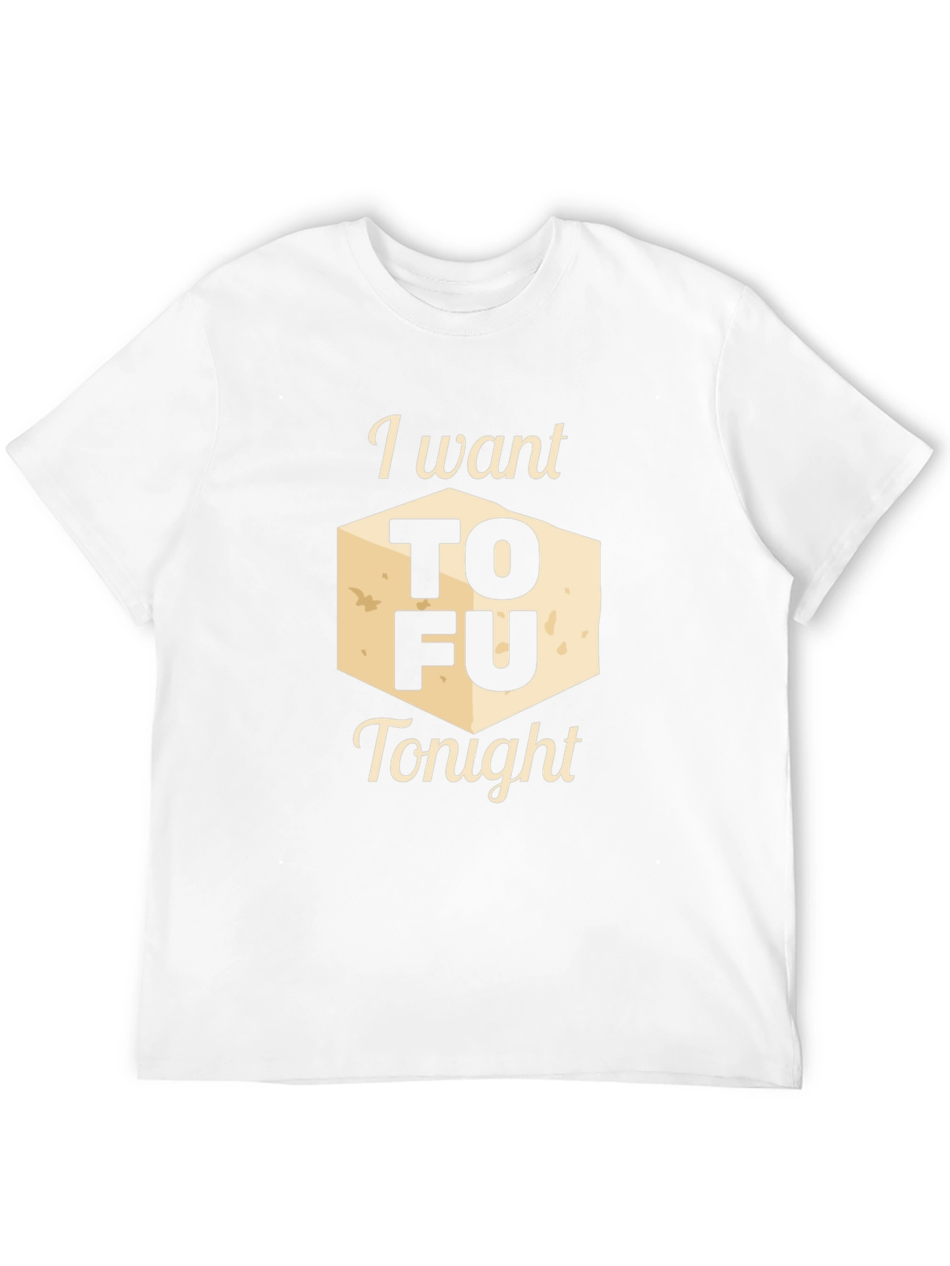 Black I Want Tofu Tonight Graphic Tee - Novelty Shirt view 12