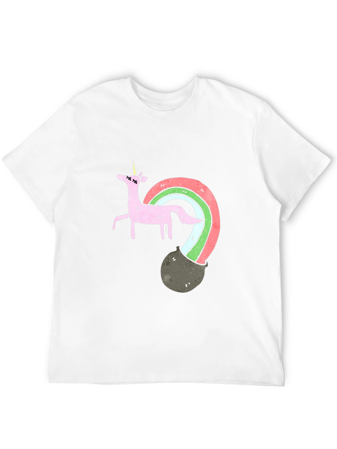 Black Unicorn Rainbow Pot T-Shirt view 12