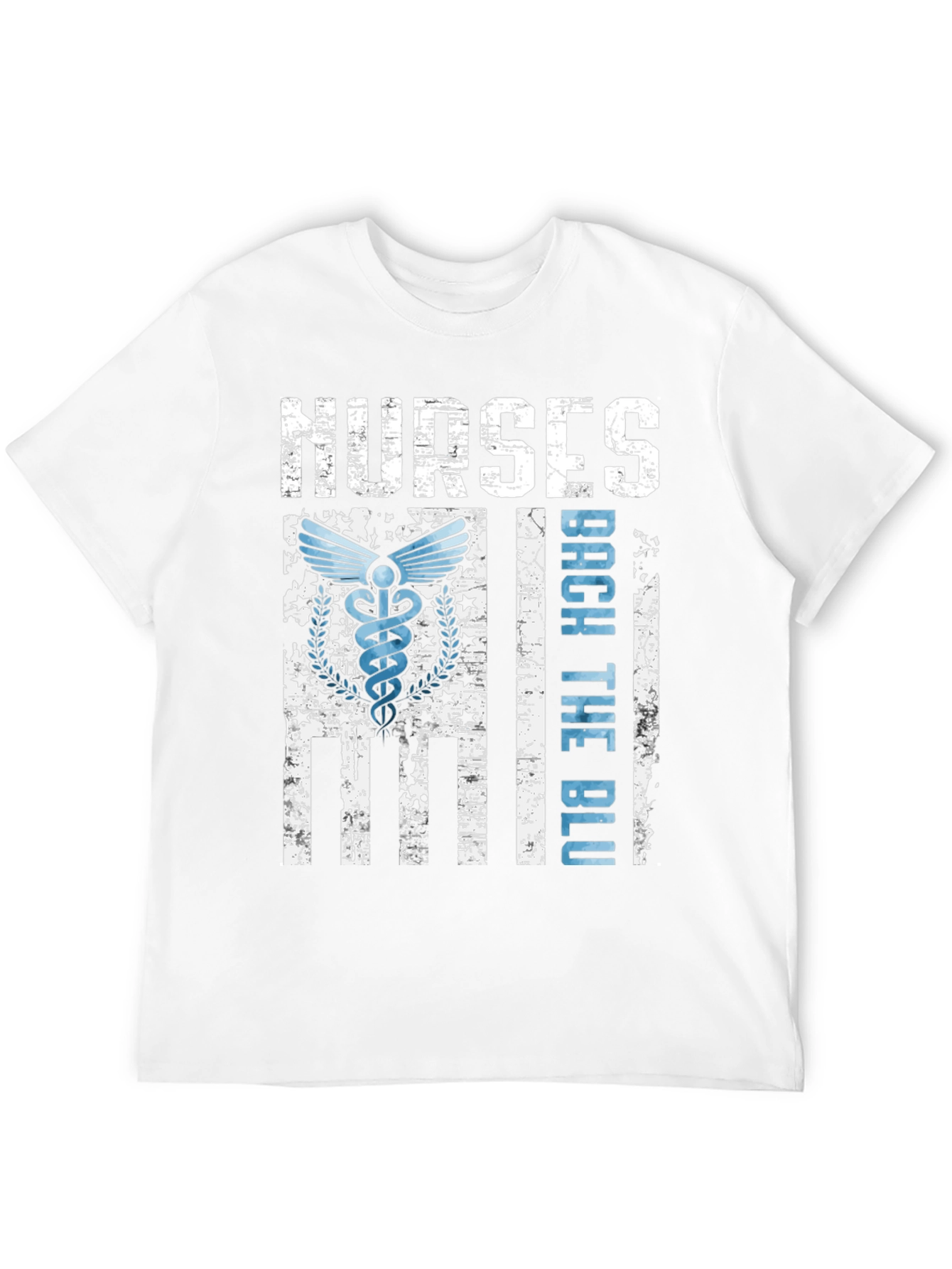 Black Nurses Back The Blue T-Shirt - Healthcare Support Apparel view 12