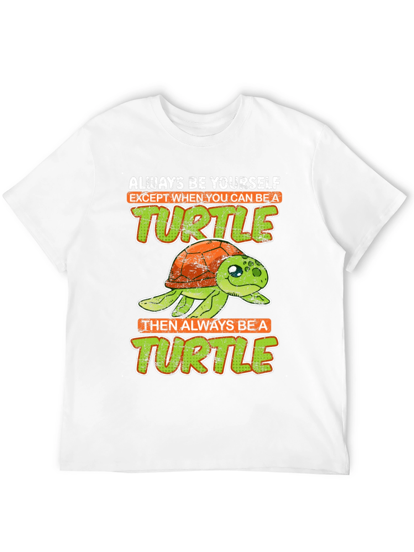 Black Funny Turtle Graphic Tee - Always Be Yourself T-Shirt view 12