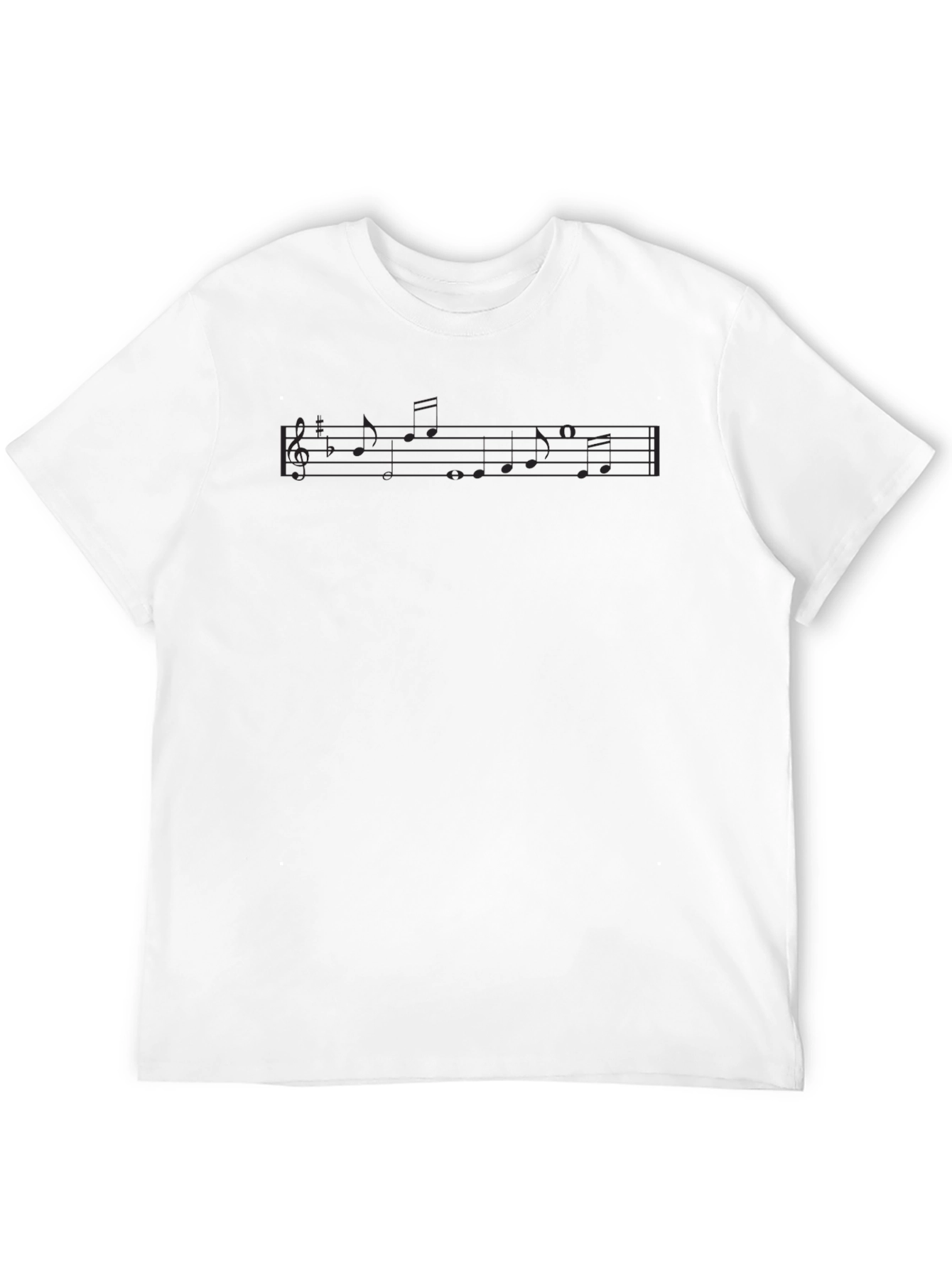 Black Music Score Graphic Tee - Soft Cotton Crew Neck Shirt view 12