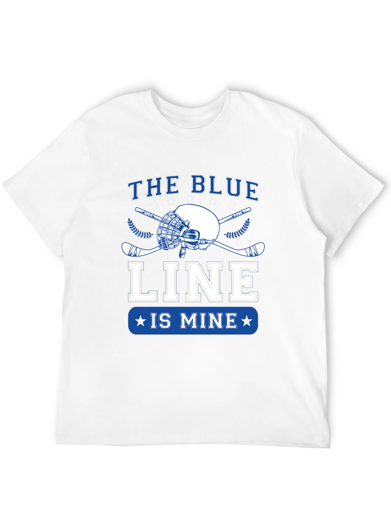 Black The Blue Line is Mine Hockey T-Shirt view 12