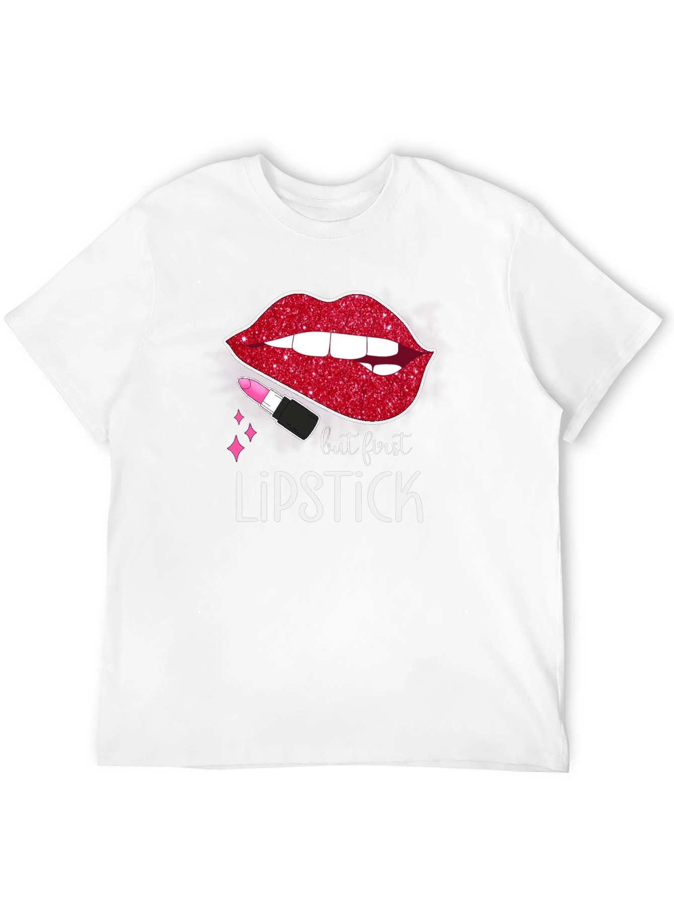 Black But First Lipstick Graphic Tee - Stylish & Trendy view 12