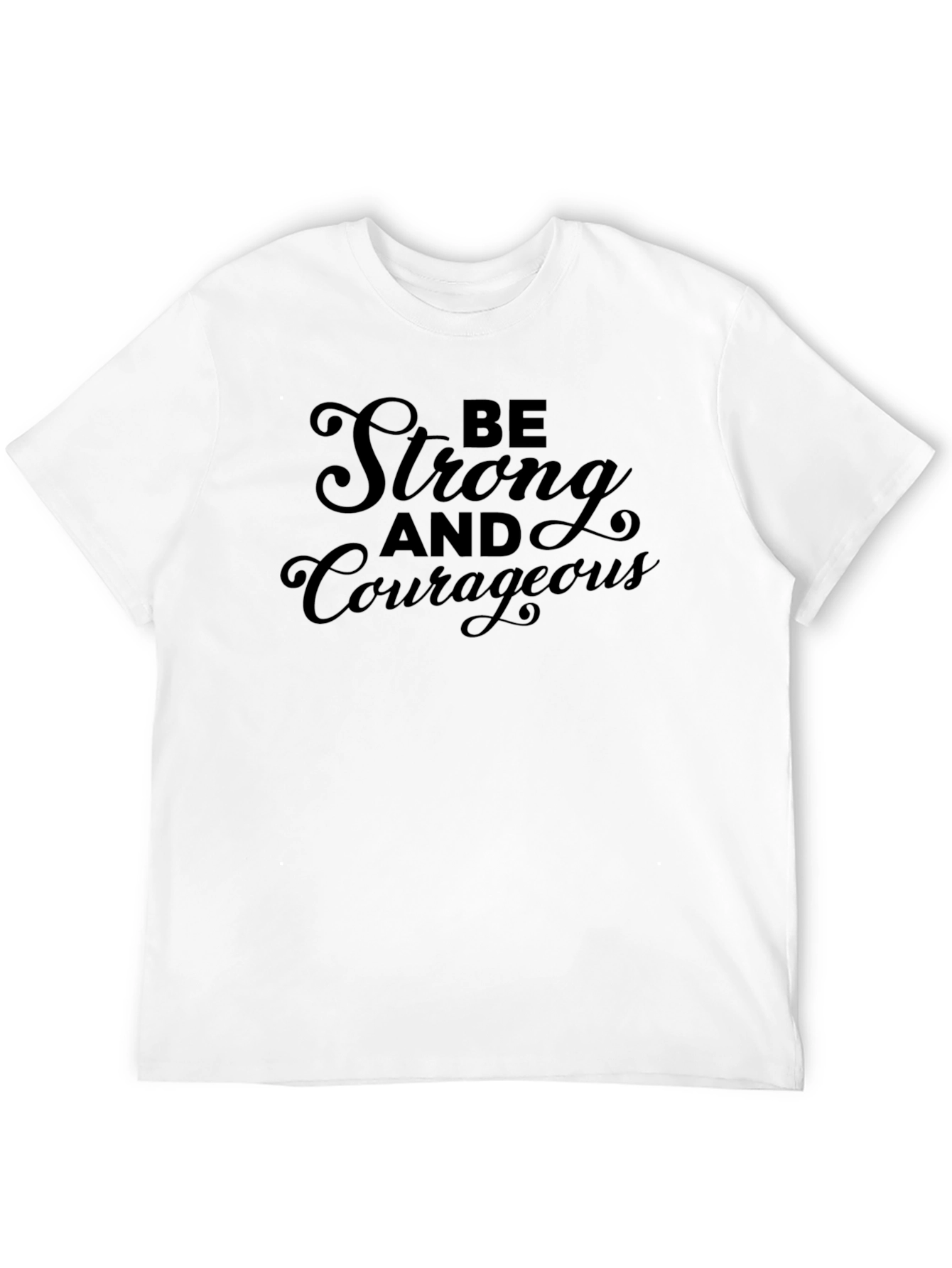 Black Be Strong and Courageous Tee view 12
