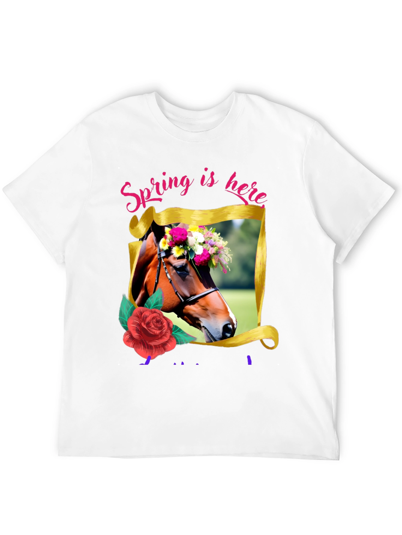 Black Spring Horse Graphic Tee view 12